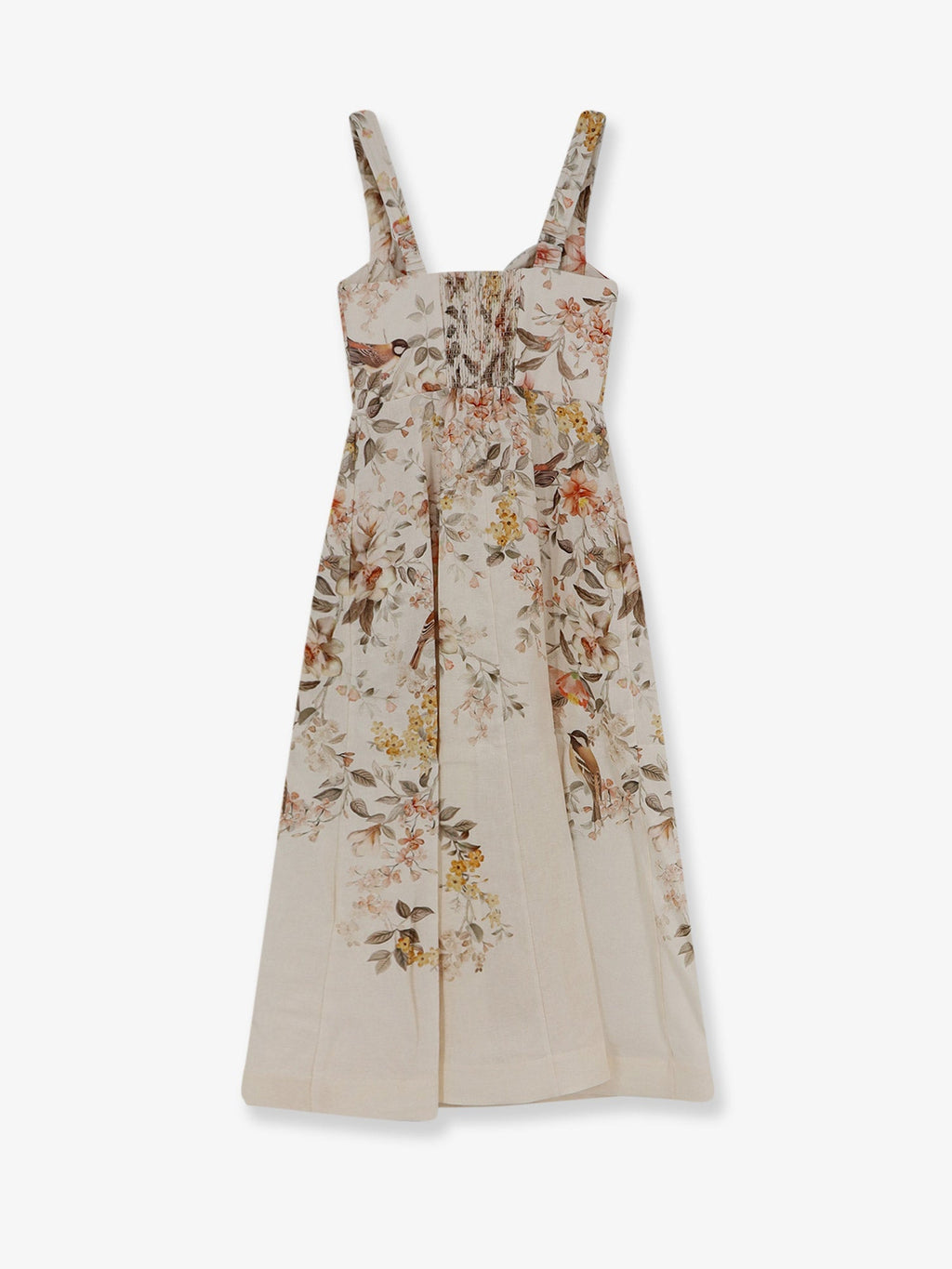 Zimmermann Women Luna Linen Midi Dress With All-Over Floral Print