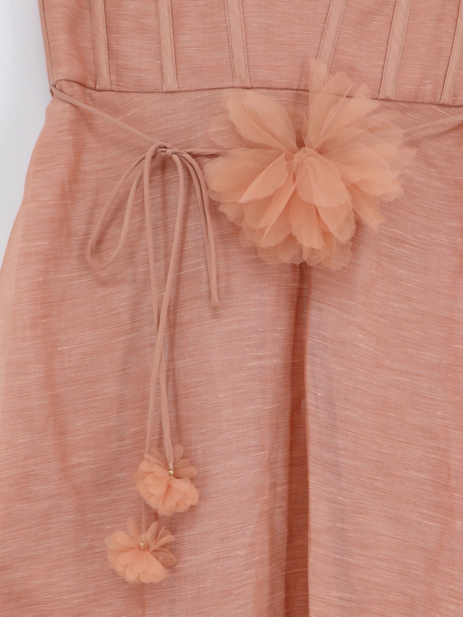 Zimmermann Women Luna Silk And Linen Blend Midi Dress