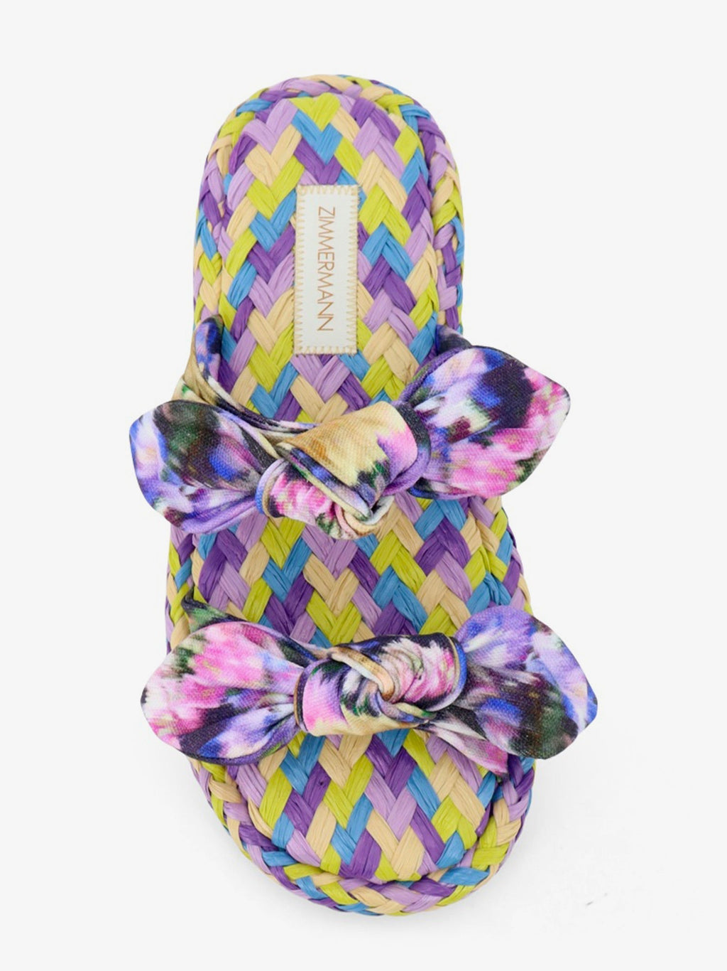 Zimmermann Women Carousel Multicolored Raffia Sandals