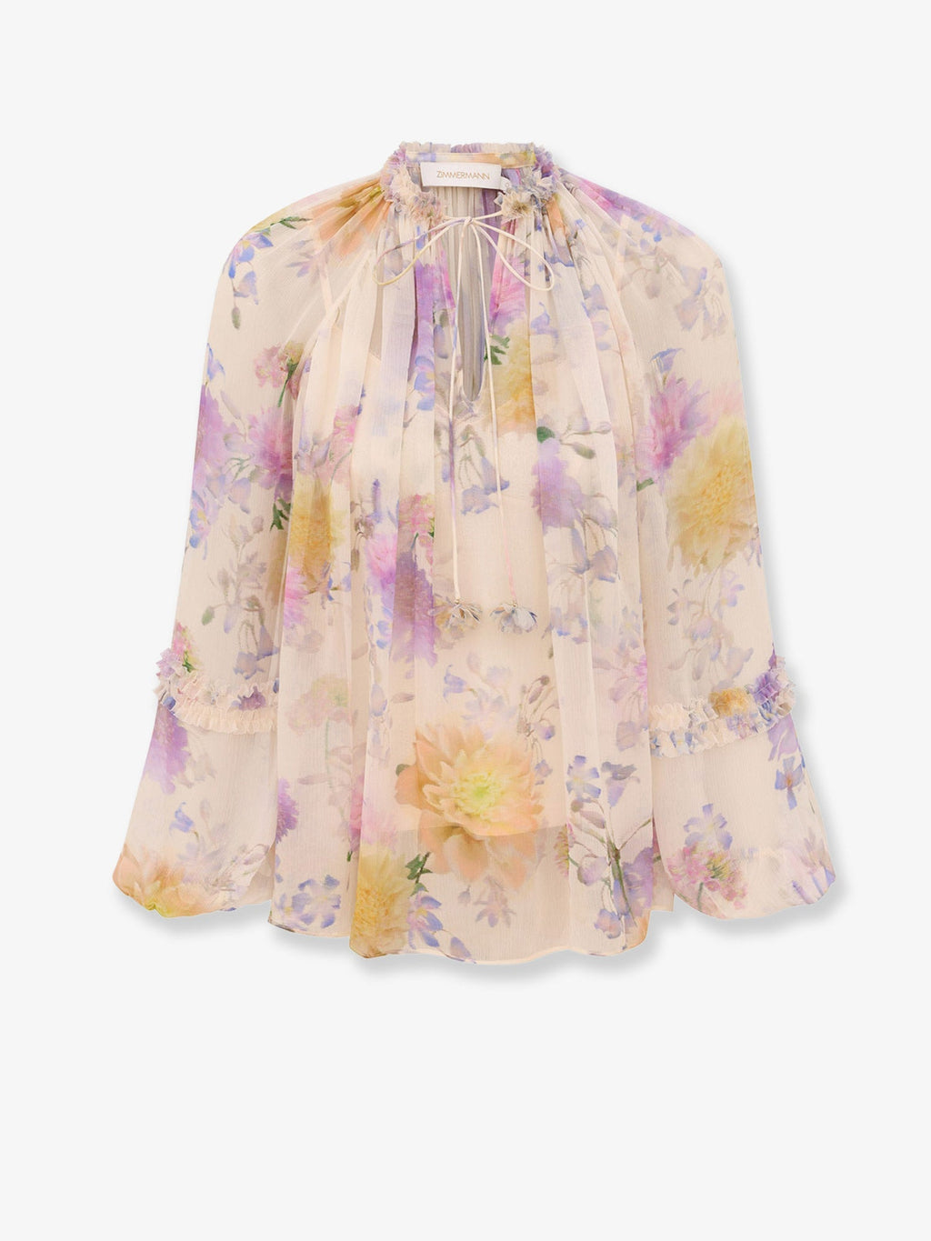 Zimmermann Women Luna Viscose Shirt With Floral Print