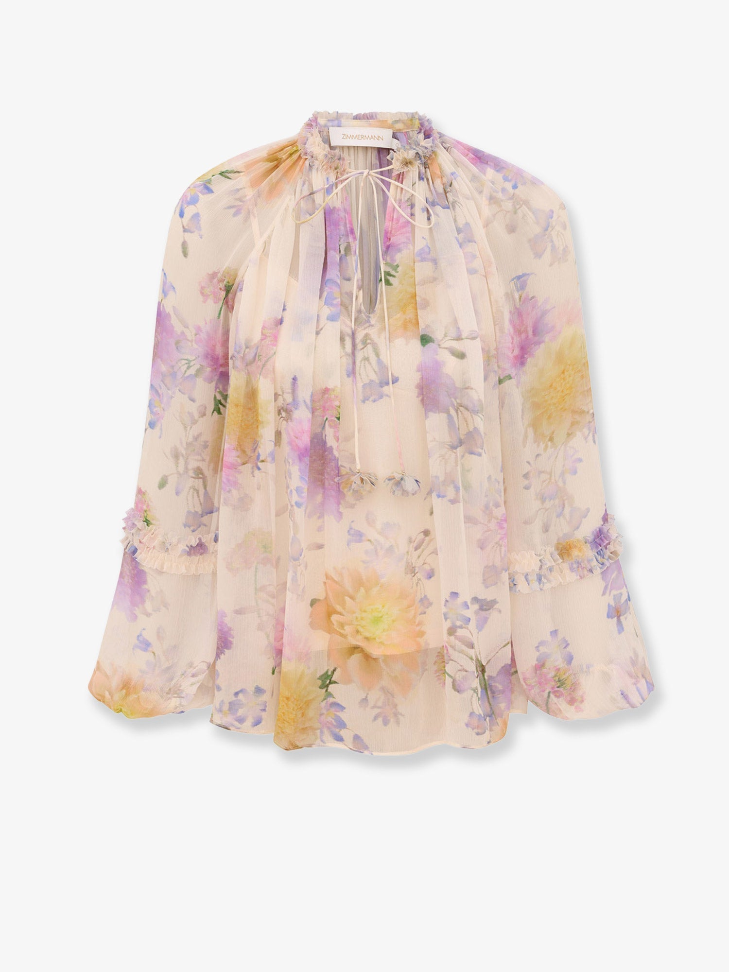 Zimmermann Women Luna Viscose Shirt With Floral Print