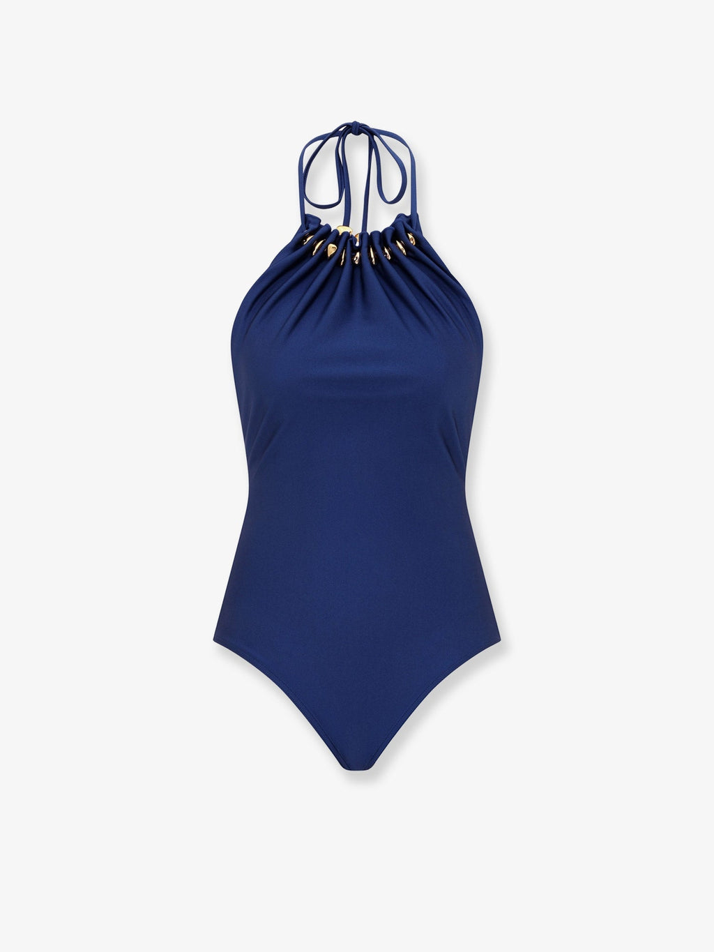Zimmermann Women Aster One-Piece Swimsuit In Shiny Nylon With Bead Detail
