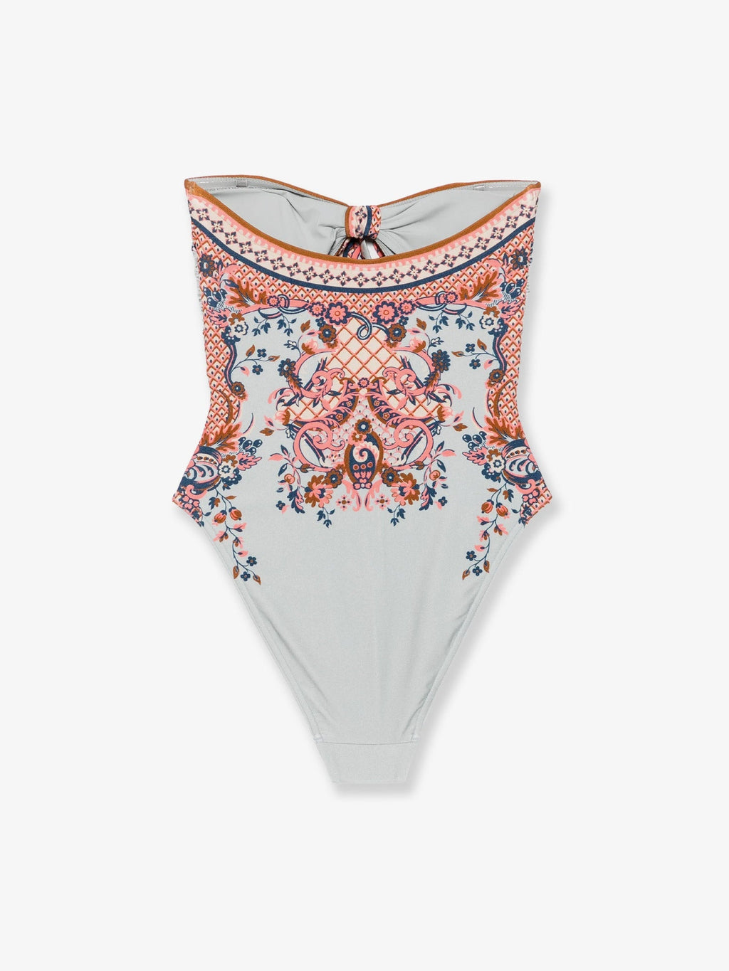 Zimmermann Women Aster One-Piece Shiny Nylon Swimsuit With Paisley Print
