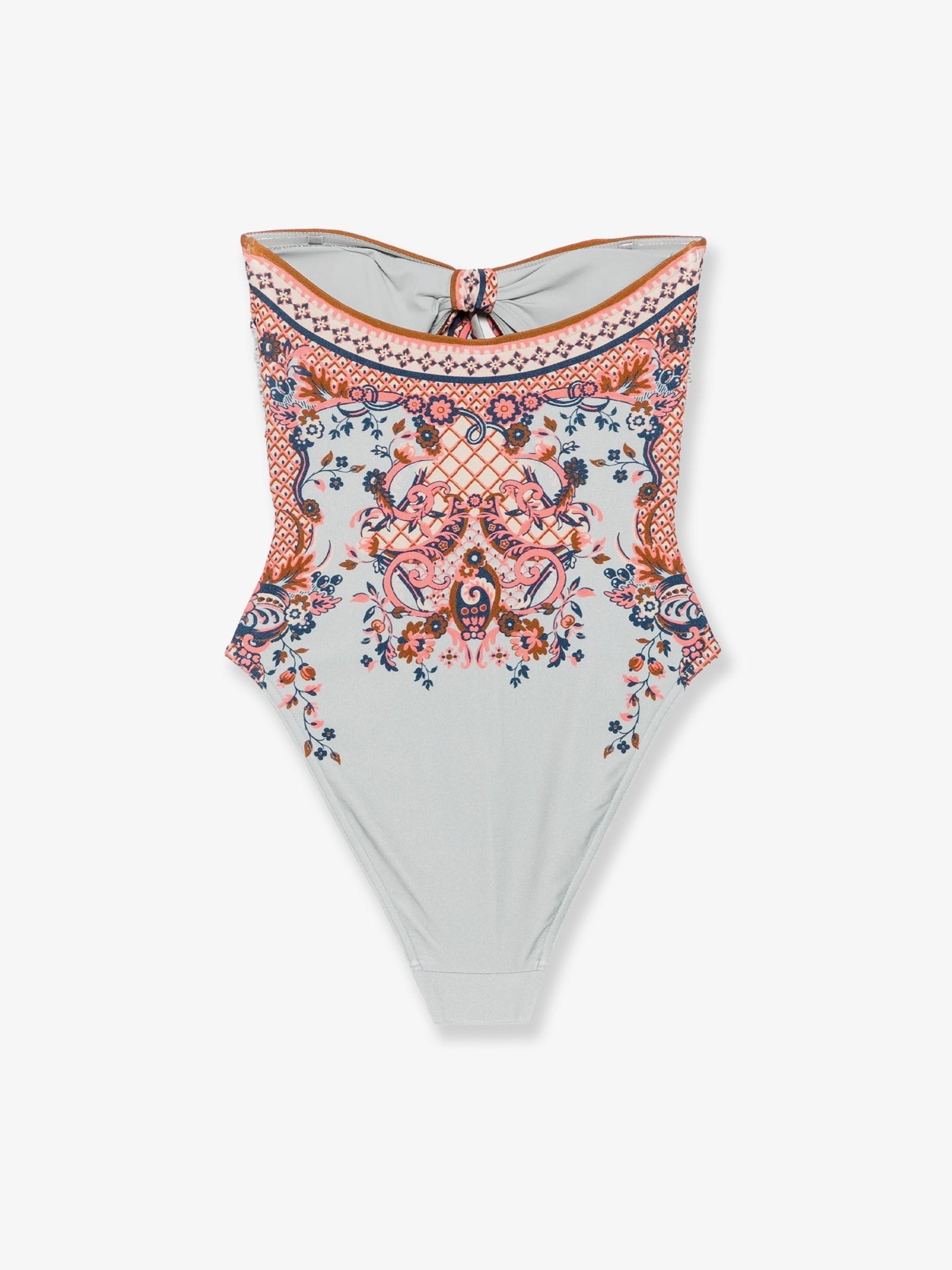 Zimmermann Women Aster One-Piece Shiny Nylon Swimsuit With Paisley Print
