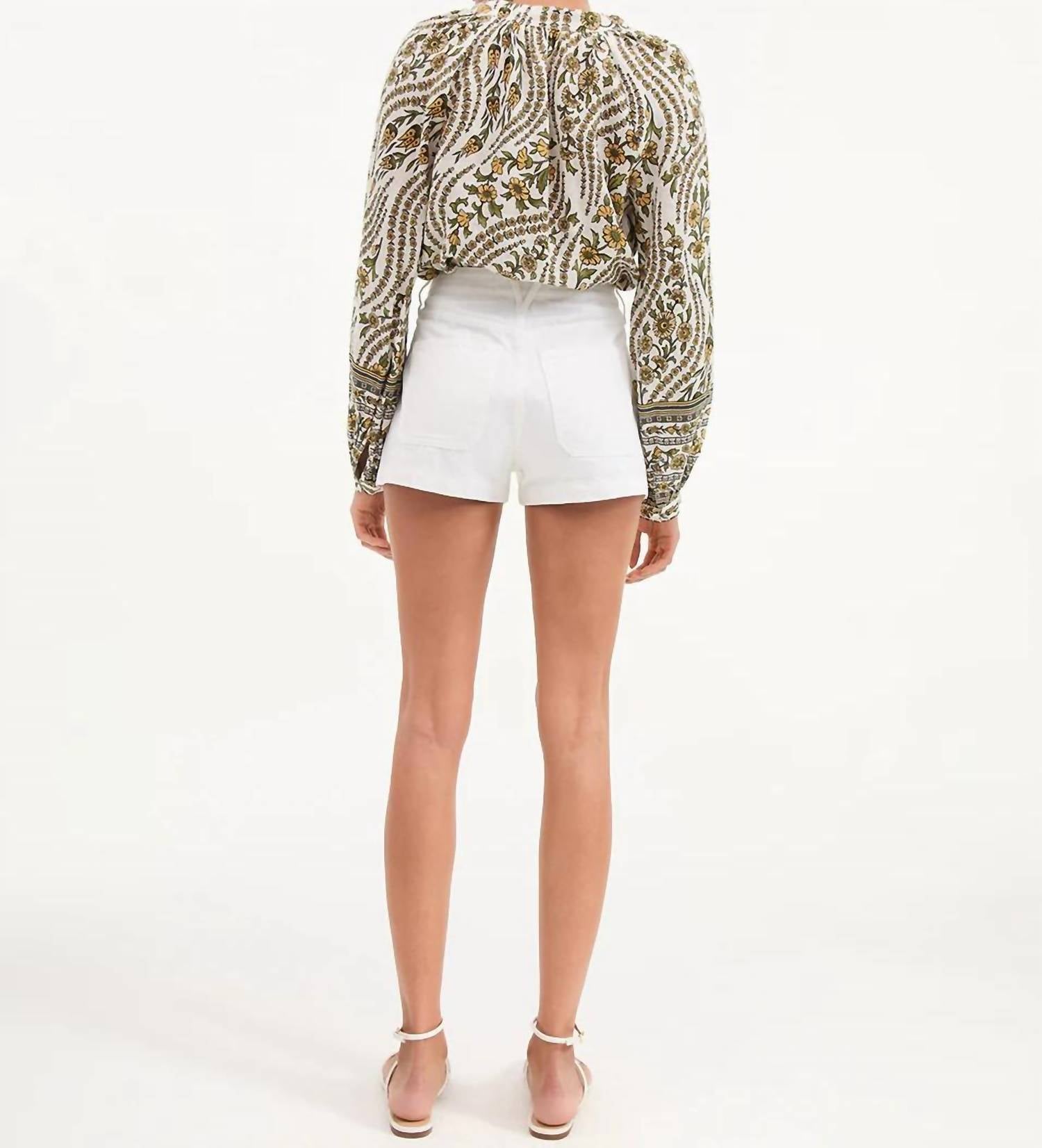 Timmi Denim Shorts In White
