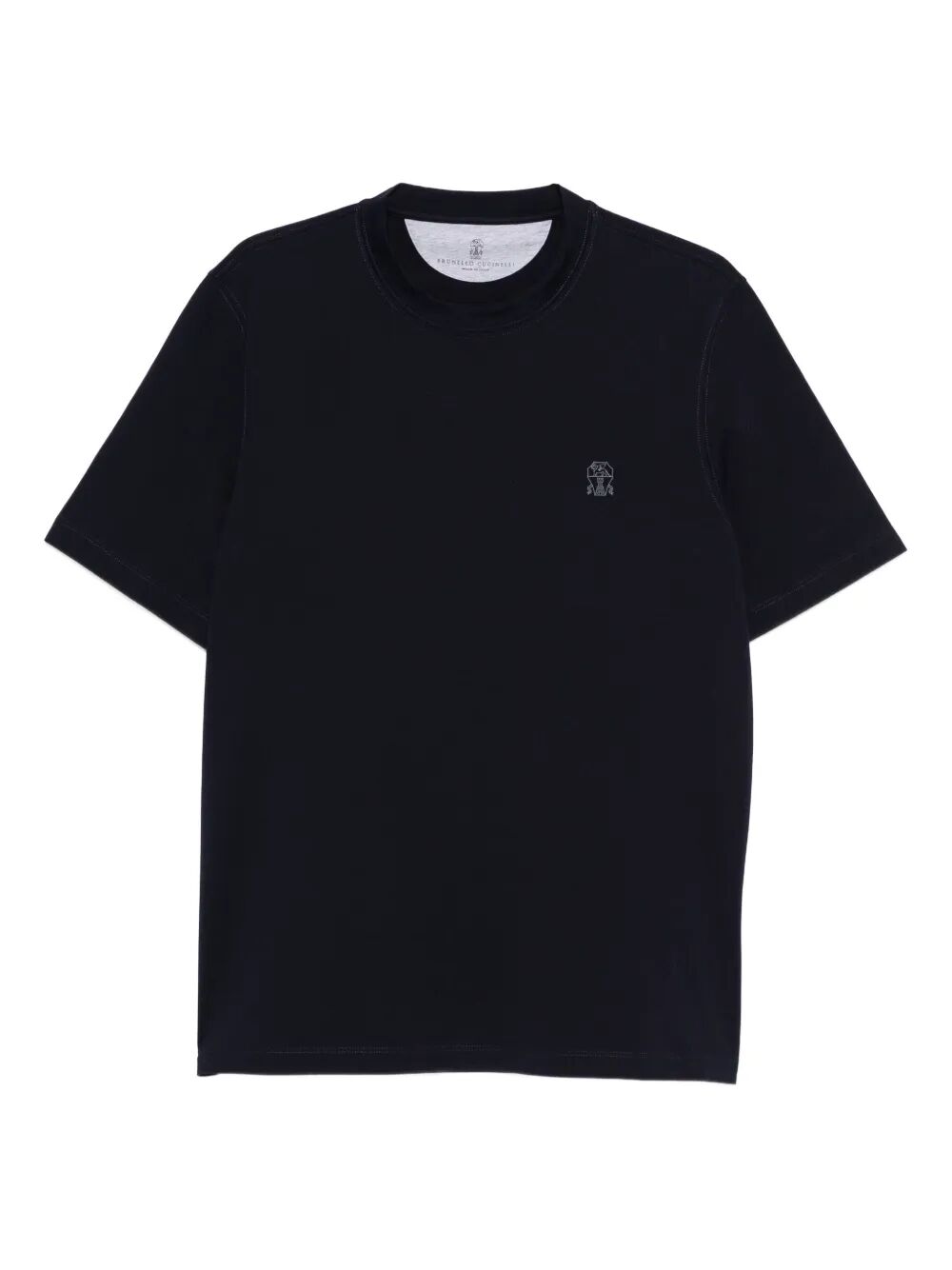 Brunello Cucinelli Men Cotton Jersey Crew Neck T-Shirt With Logo