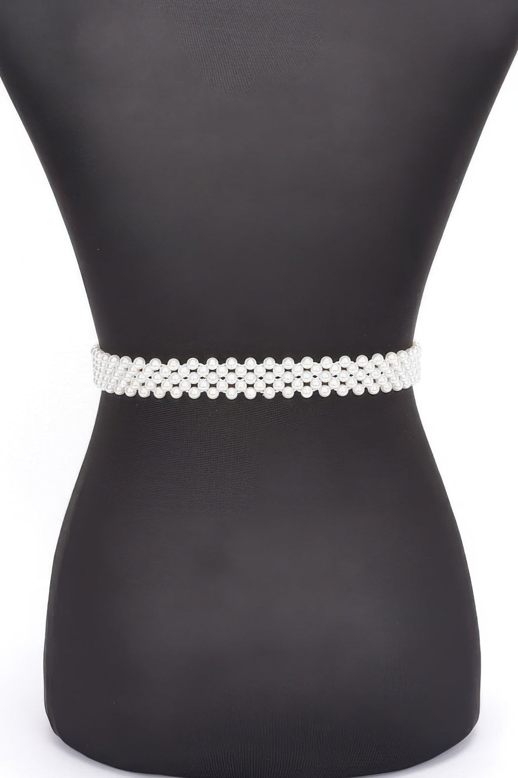 Flower Ribbon Faux Pearl Stretch Belt