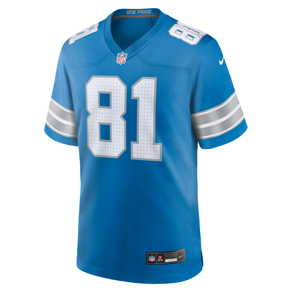 Detroit Lions Calvin Johnson Blue Team Retired Game Jersey