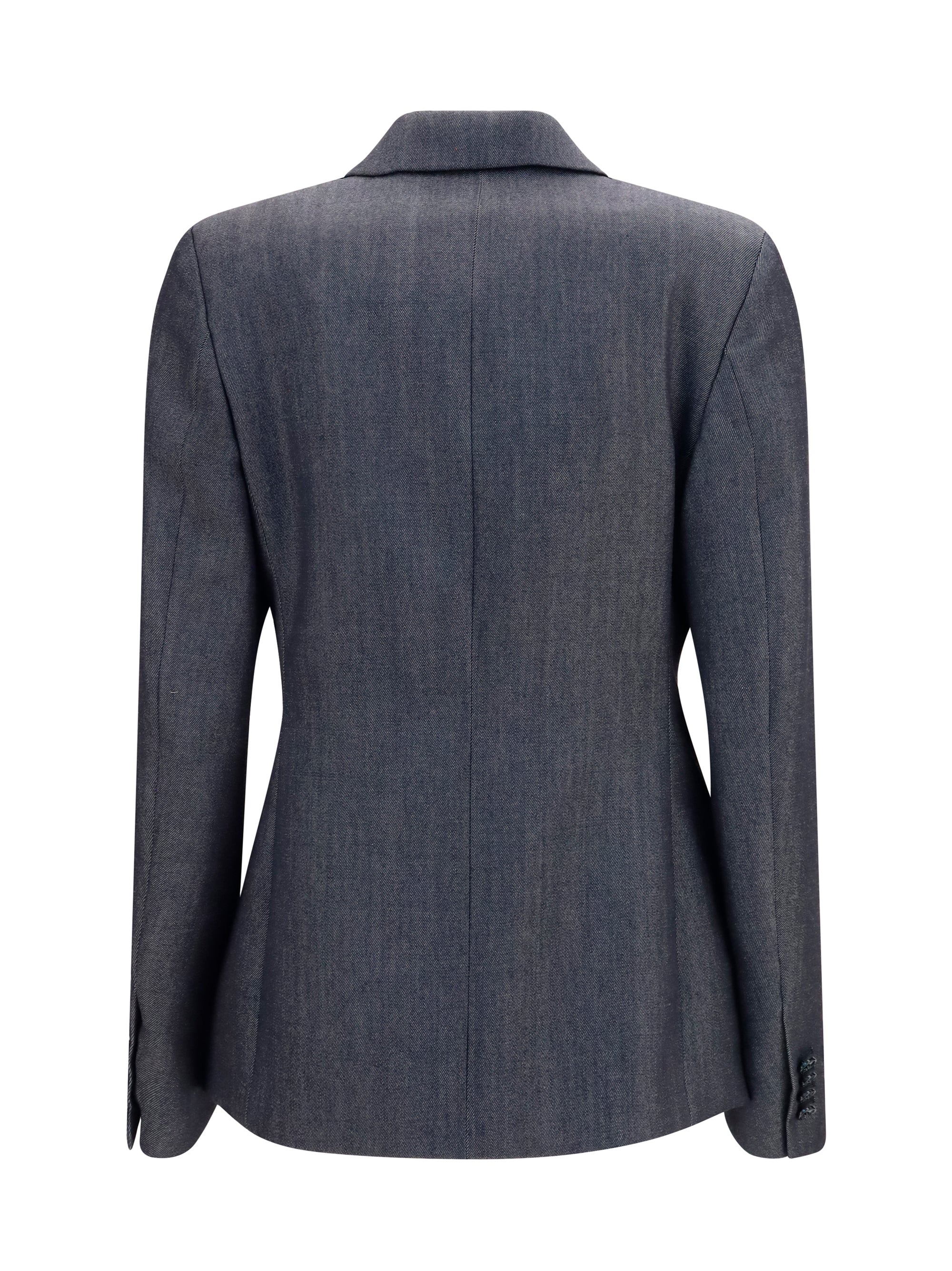 Balenciaga Women Double-Breasted Wool Blazer