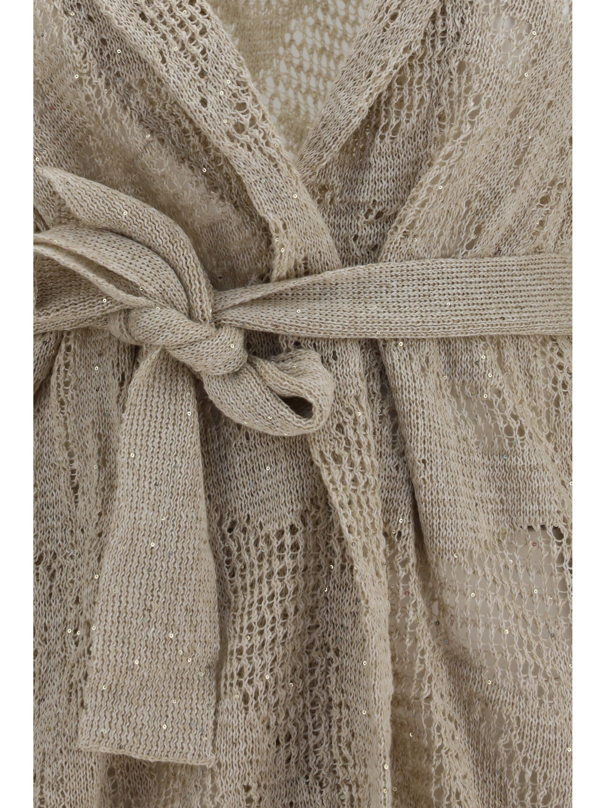 Brunello Cucinelli Women Cotton And Linen Cardigan