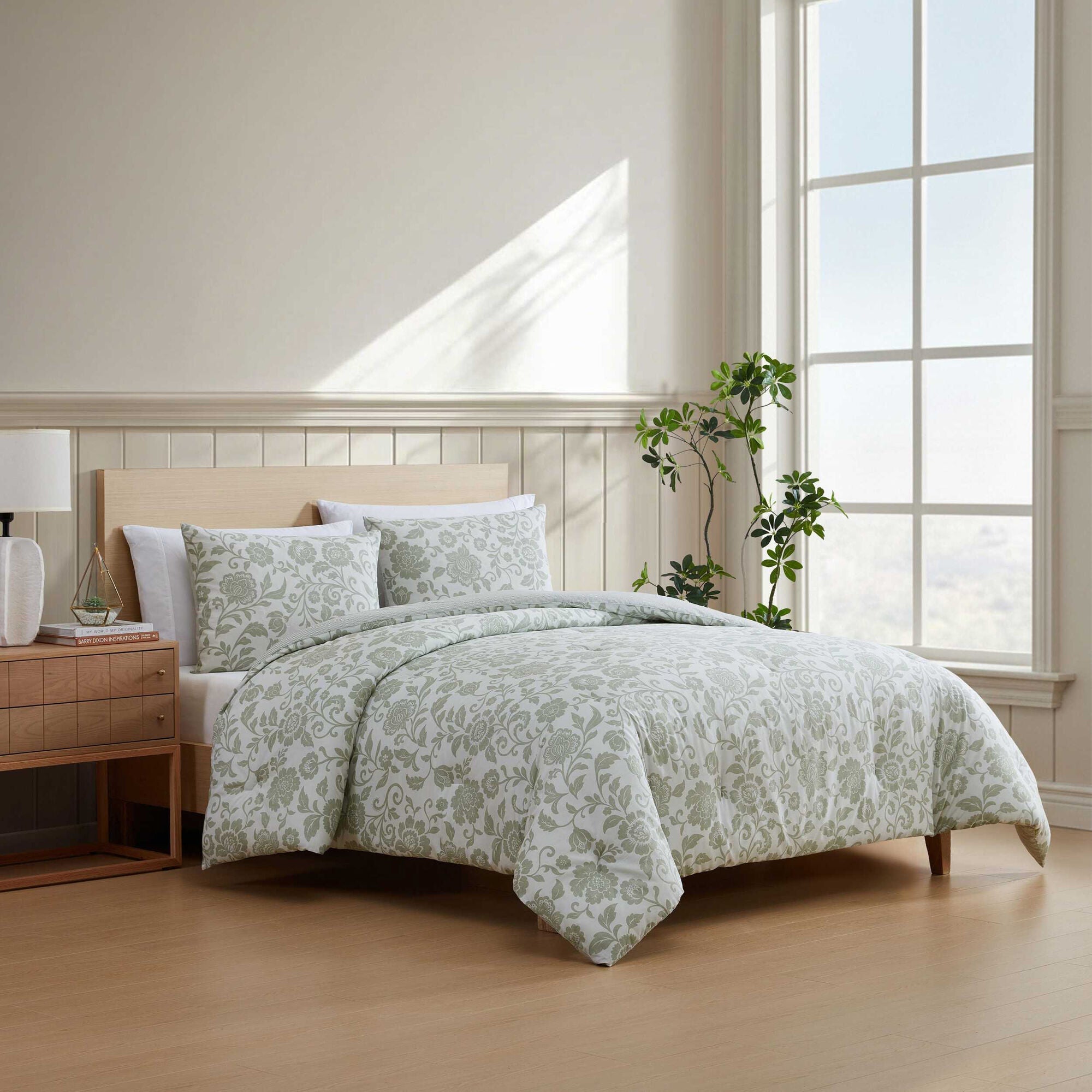 Nautica Jacob Bay Floral Green Full/Queen Comforter Set