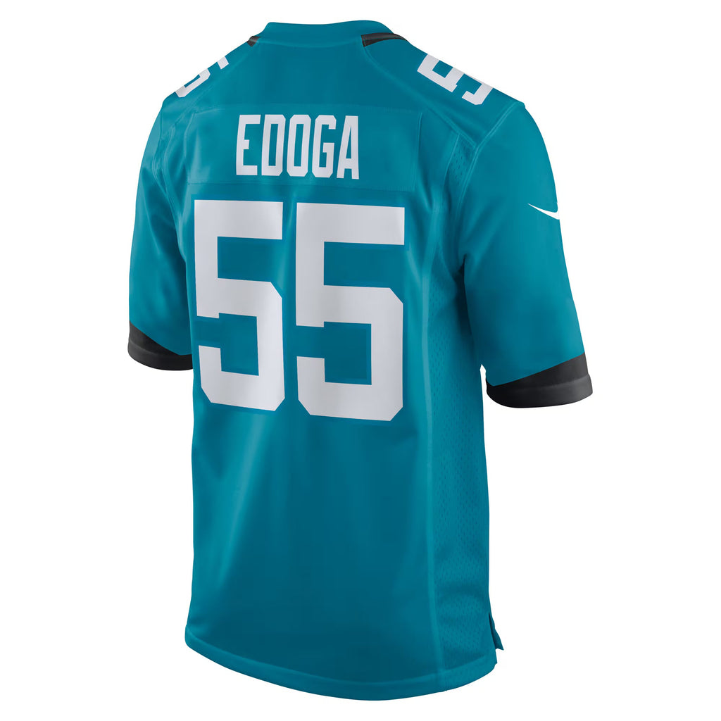 Jacksonville Jaguars Chuma Edoga Teal Team Game Jersey