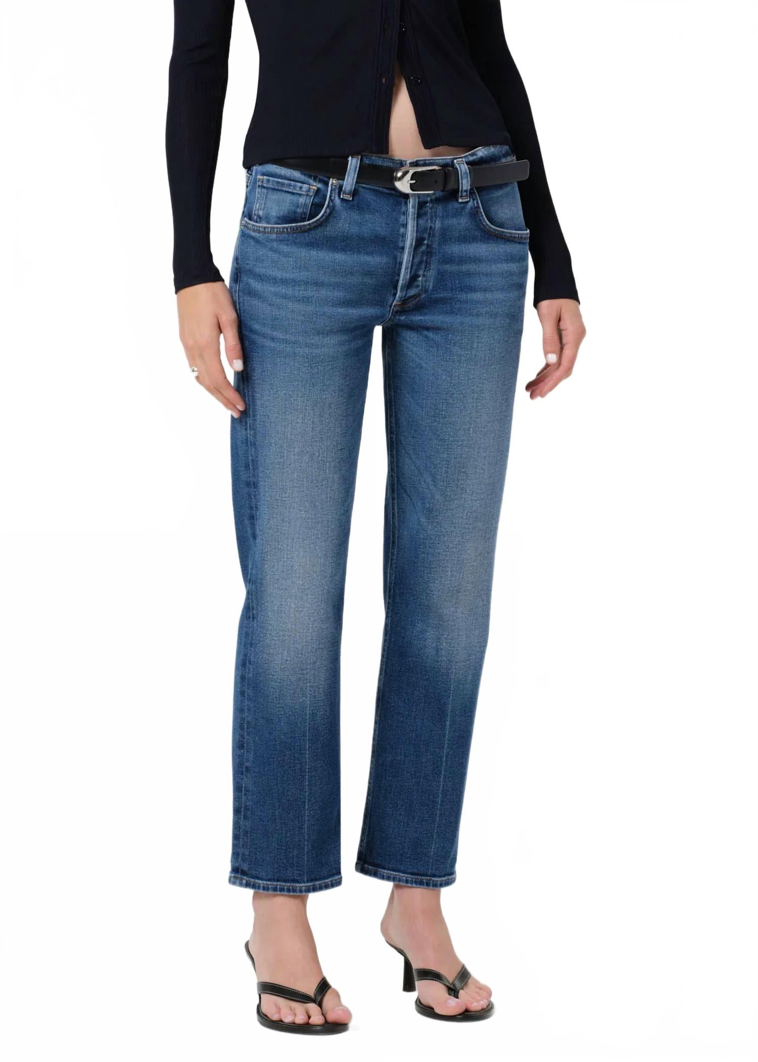 Anissa Low Rise Straight Jeans In Allister