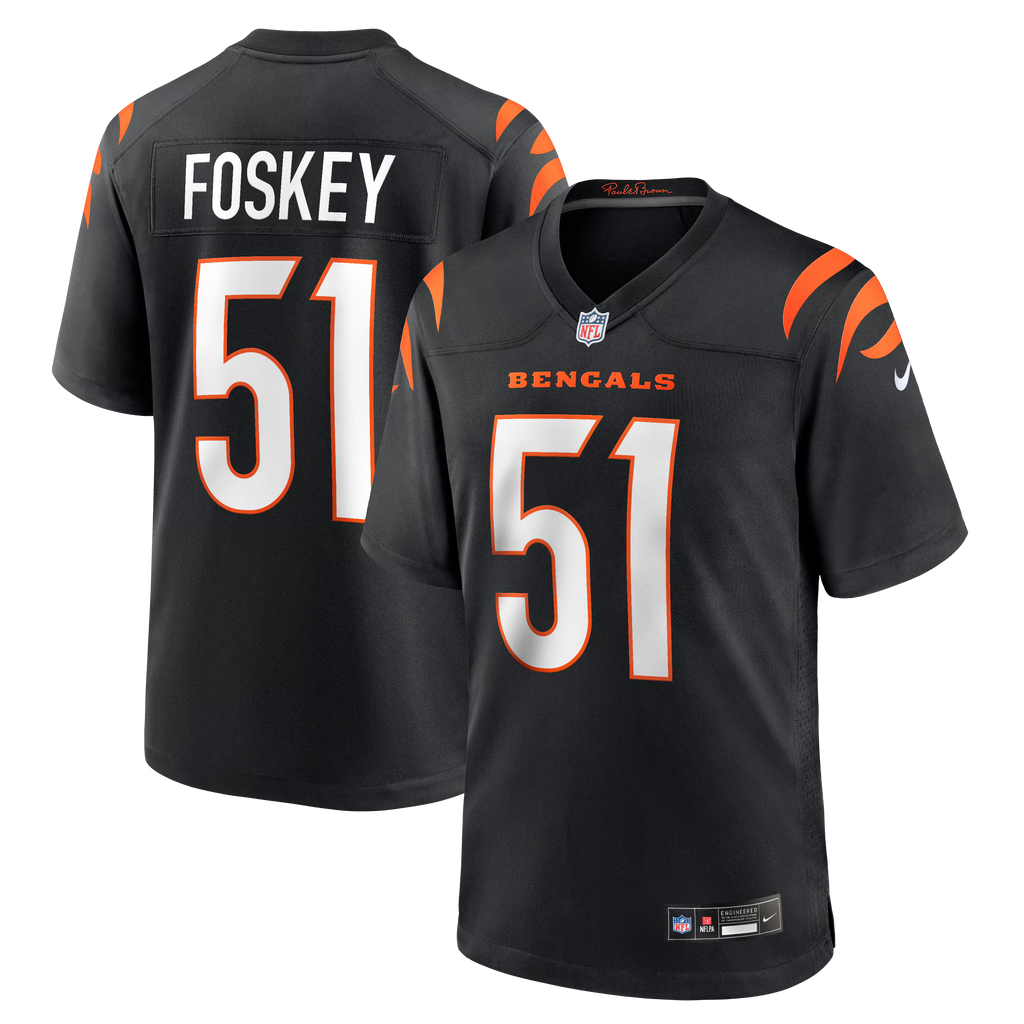 Cincinnati Bengals Isaiah Foskey Black Team Game Jersey