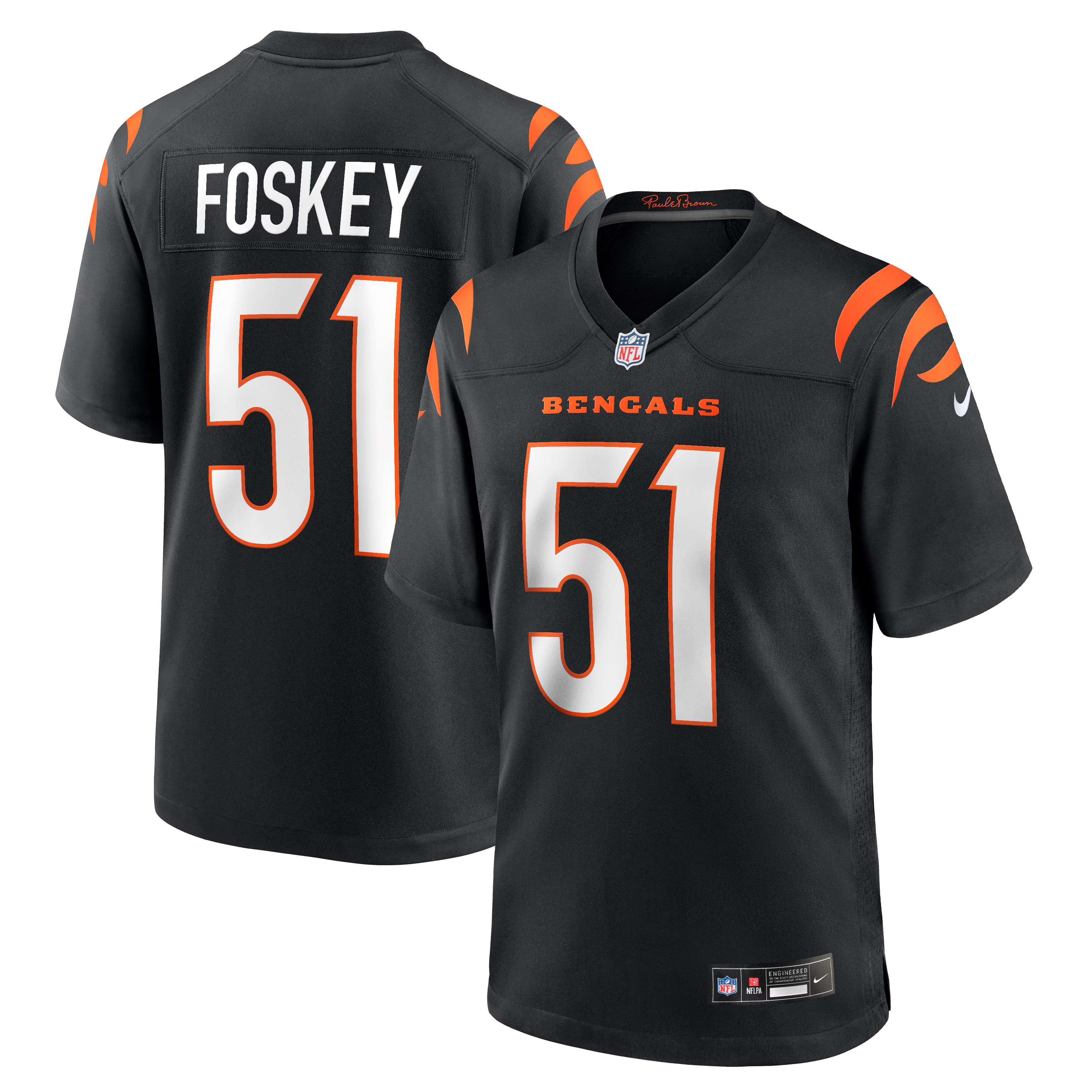 Cincinnati Bengals Isaiah Foskey Black Team Game Jersey
