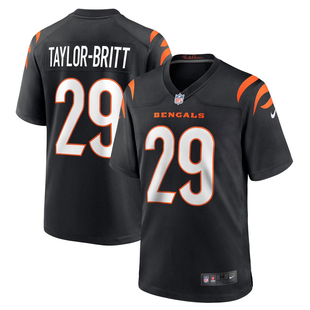 Cincinnati Bengals Cam Taylor-Britt Black Game Player Jersey