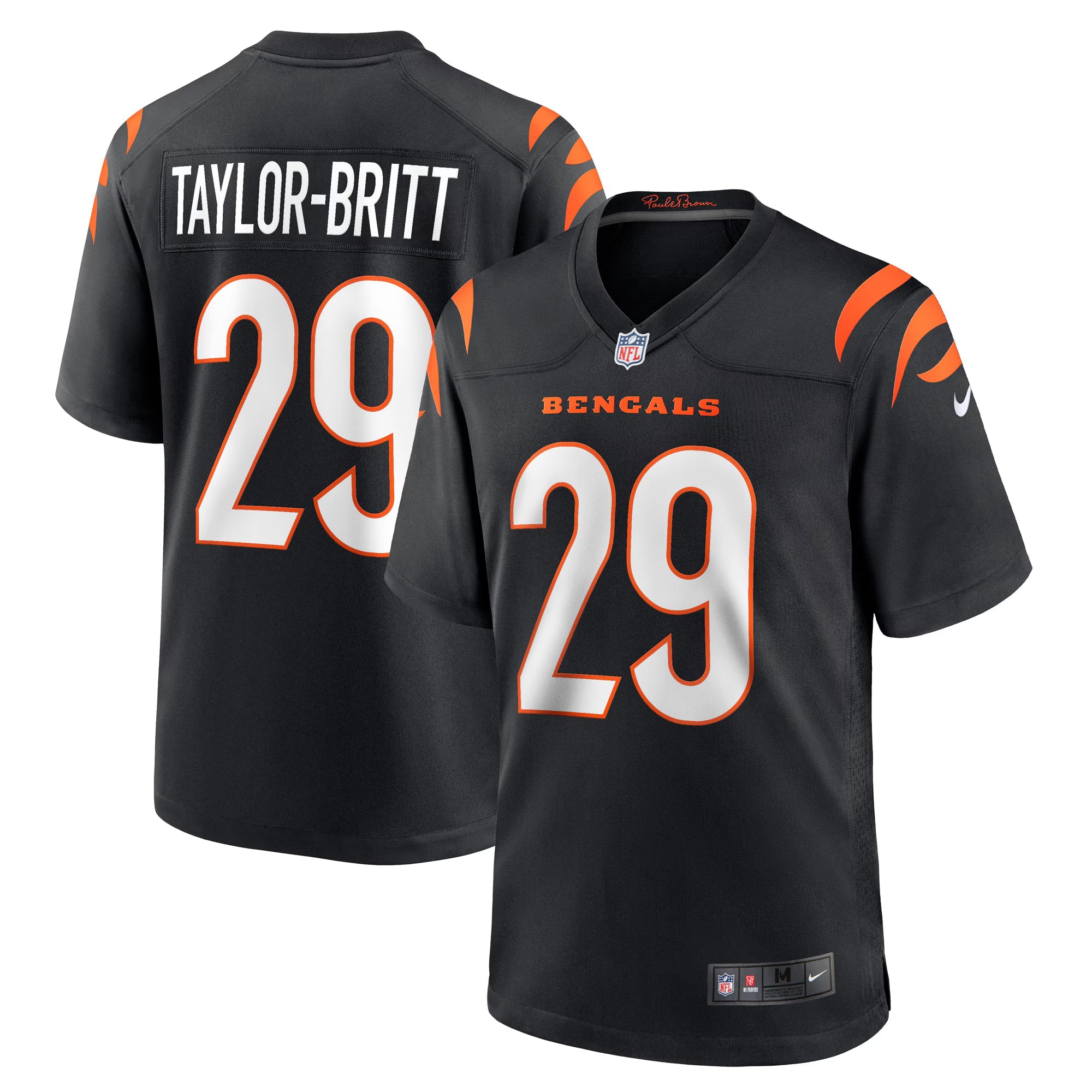Cincinnati Bengals Cam Taylor-Britt Black Game Player Jersey