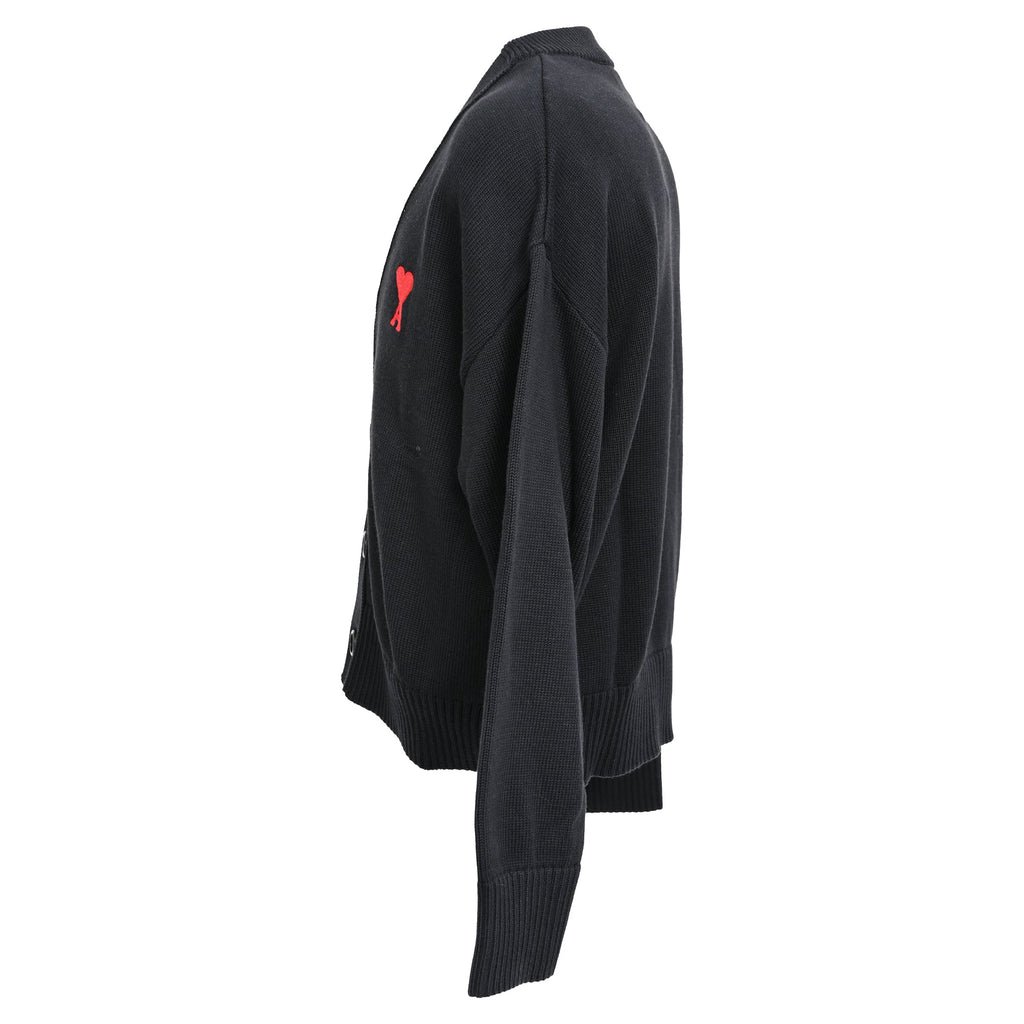 Ami Ami De Coeur Cardigan in Black Wool