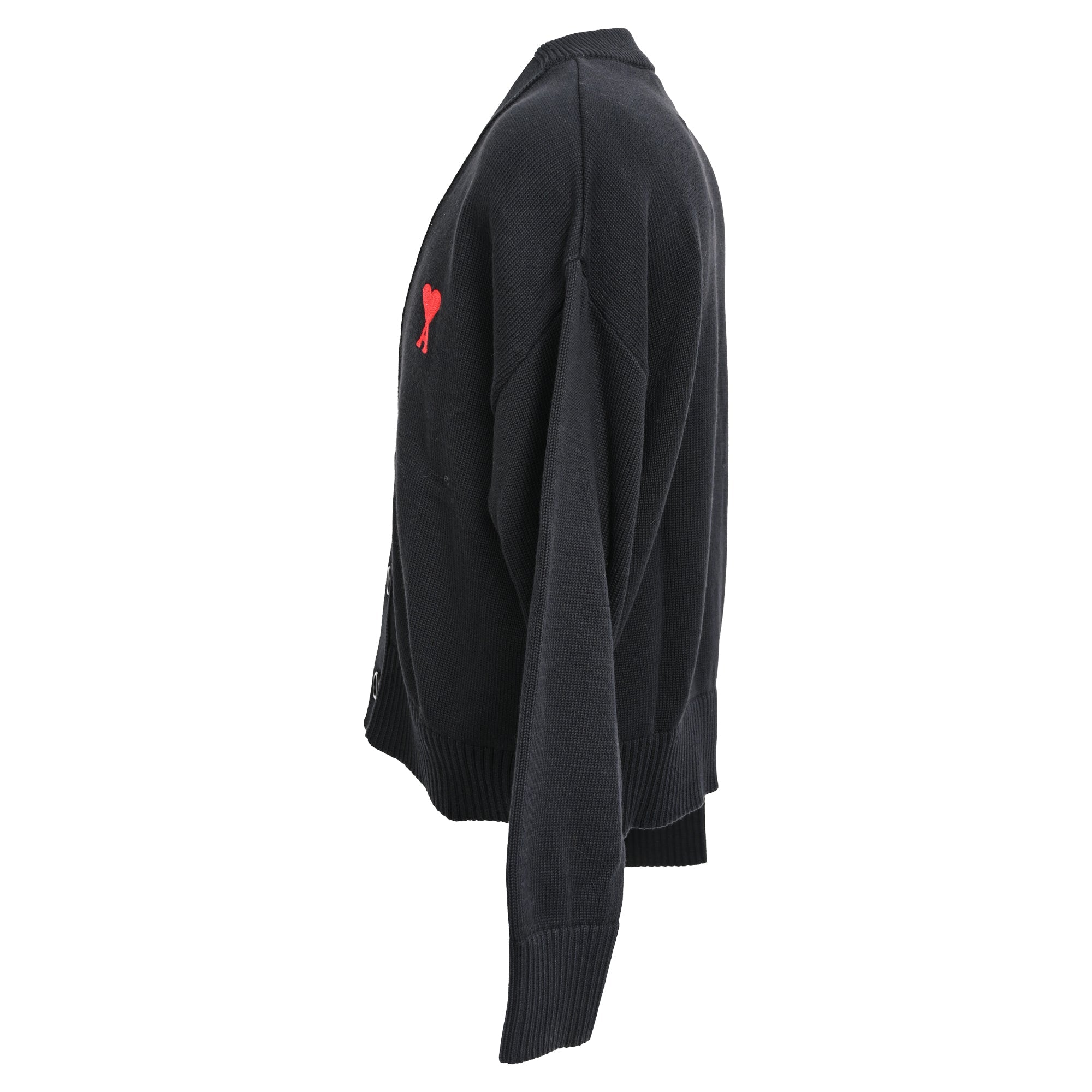Ami Ami De Coeur Cardigan in Black Wool