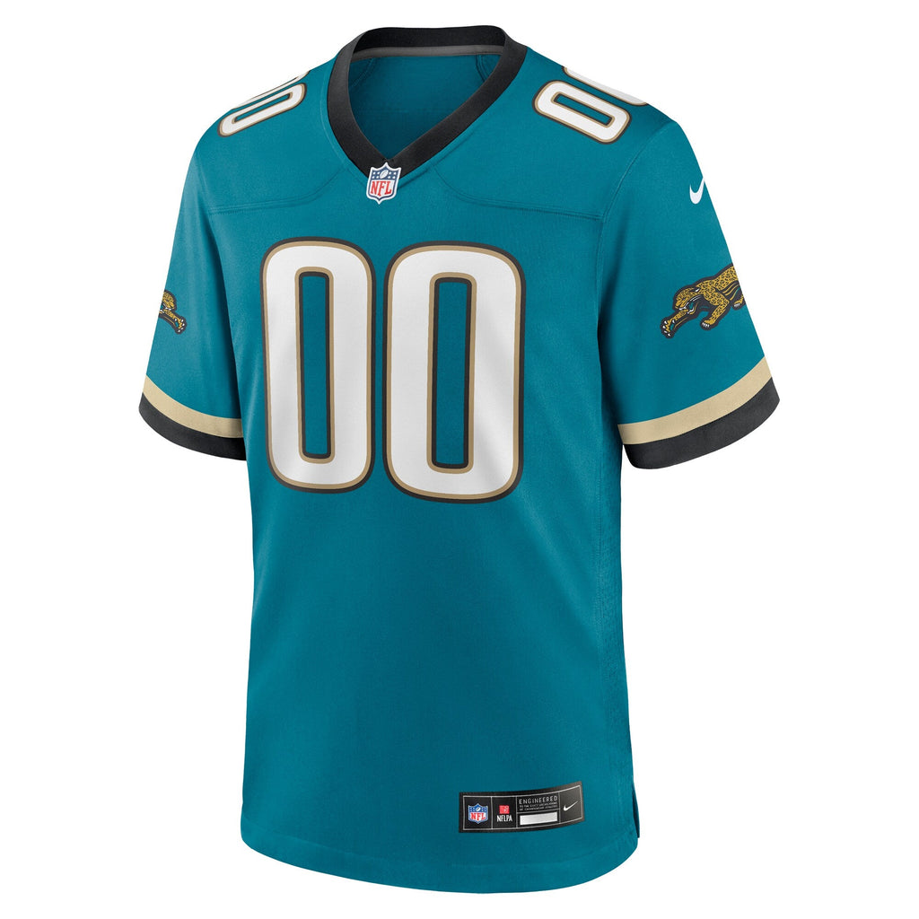 Jacksonville Jaguars Teal Prowler Throwback Custom Game Jersey