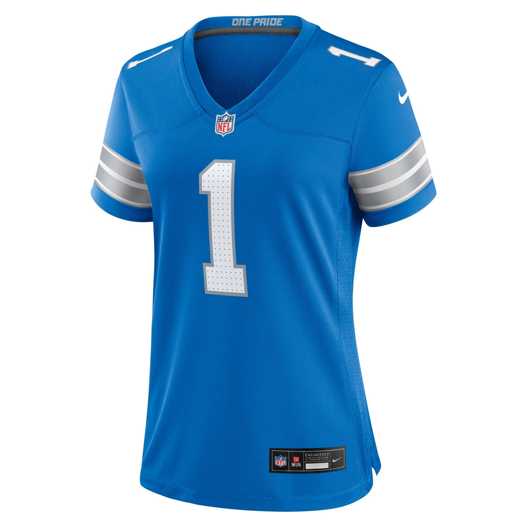 Detroit Lions Number 1 Mom Blue Game Jersey