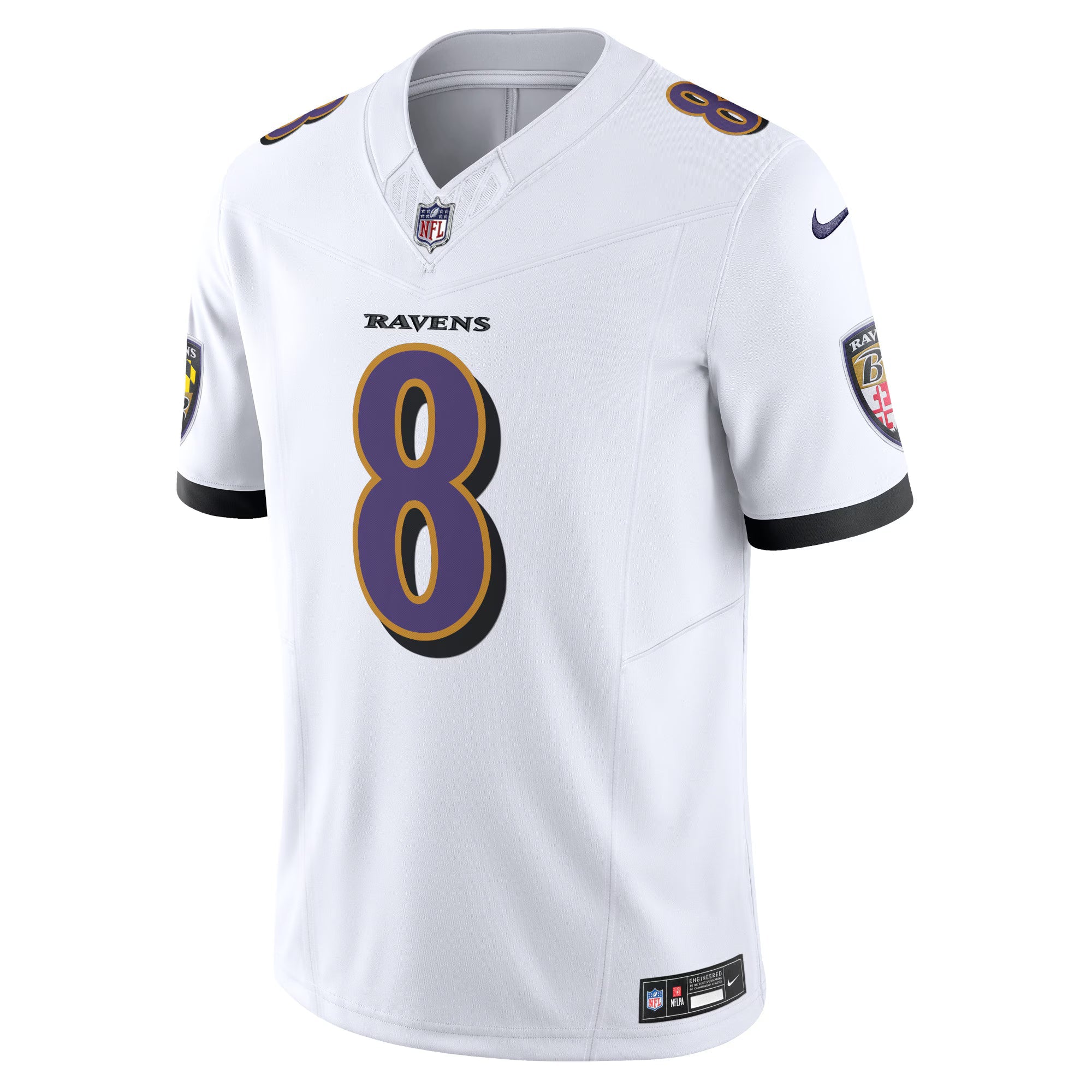Baltimore Ravens Lamar Jackson White Vapor F.U.S.E. Limited Jersey