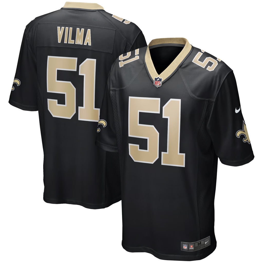 New Orleans Saints Jonathan Vilma Black Game Retired Player Jersey