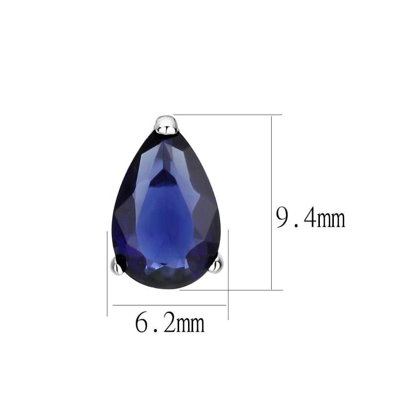 Rhodium 925 Sterling Silver Earrings with AAA Grade CZ in Clear