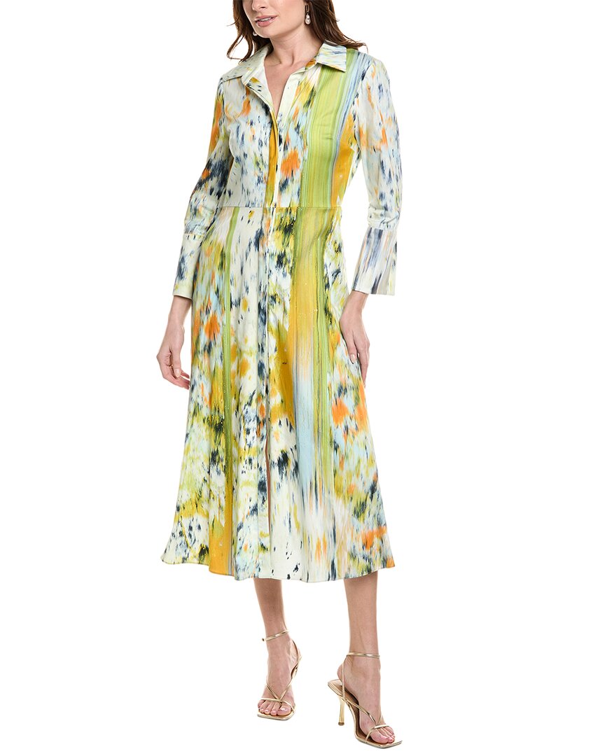 Oscar de la Renta Abstract Shirtdress