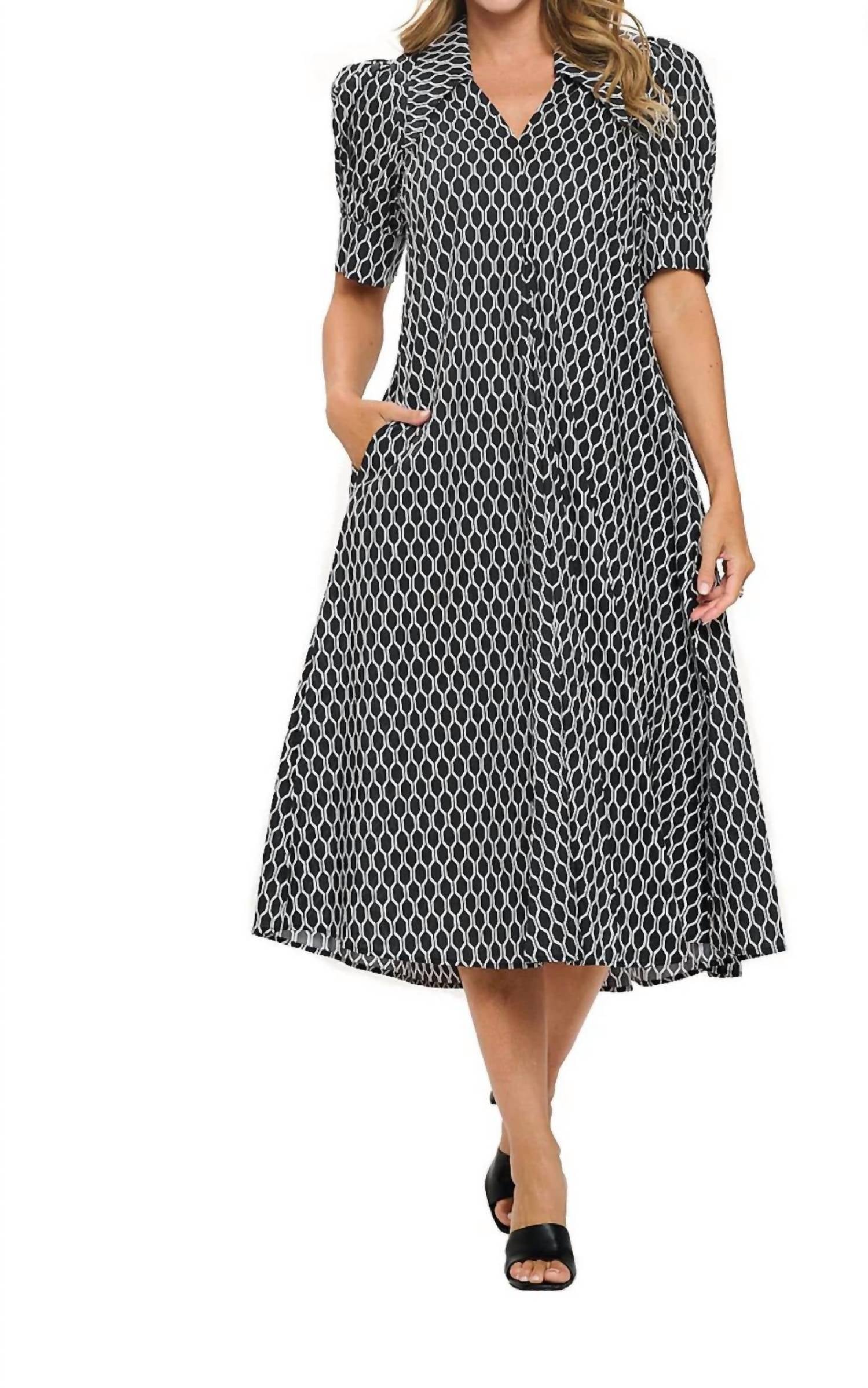 Bruan Midi Dress In Black