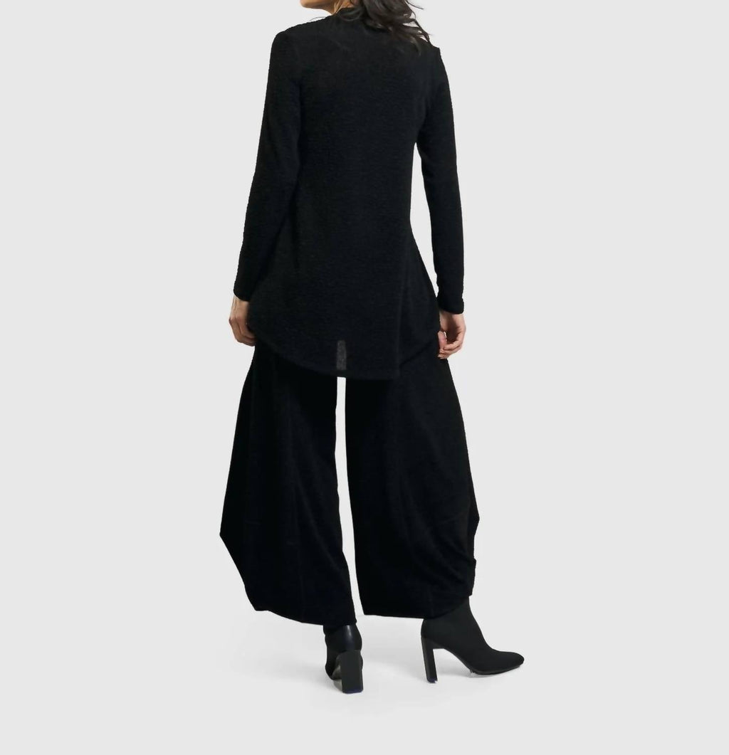 Jacquard Punto Pants In Black