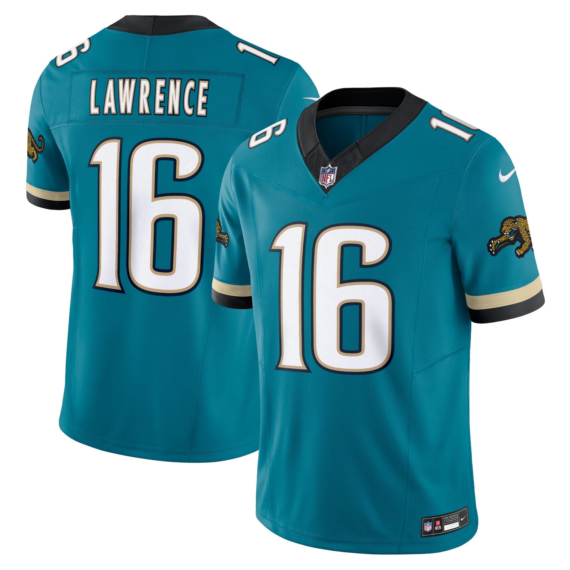 Jacksonville Jaguars Trevor Lawrence Teal Prowler Throwback Vapor F.U.S.E. Limited Jersey
