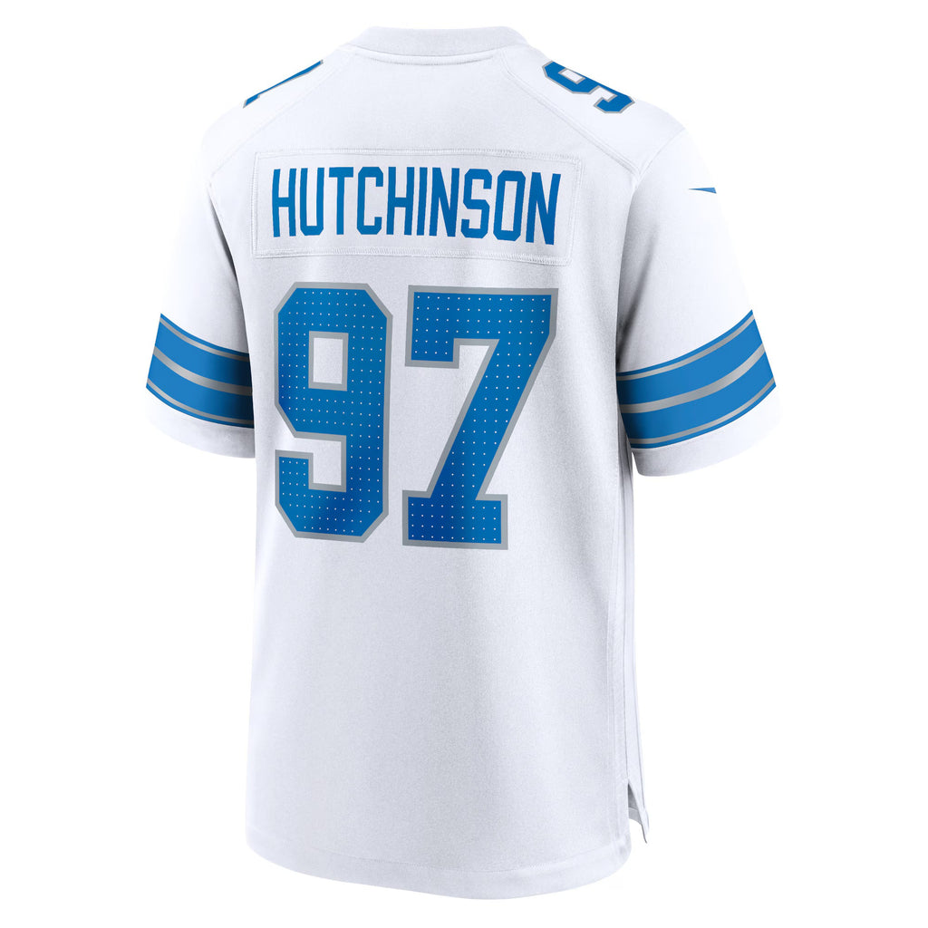 Detroit Lions Aidan Hutchinson White Game Jersey