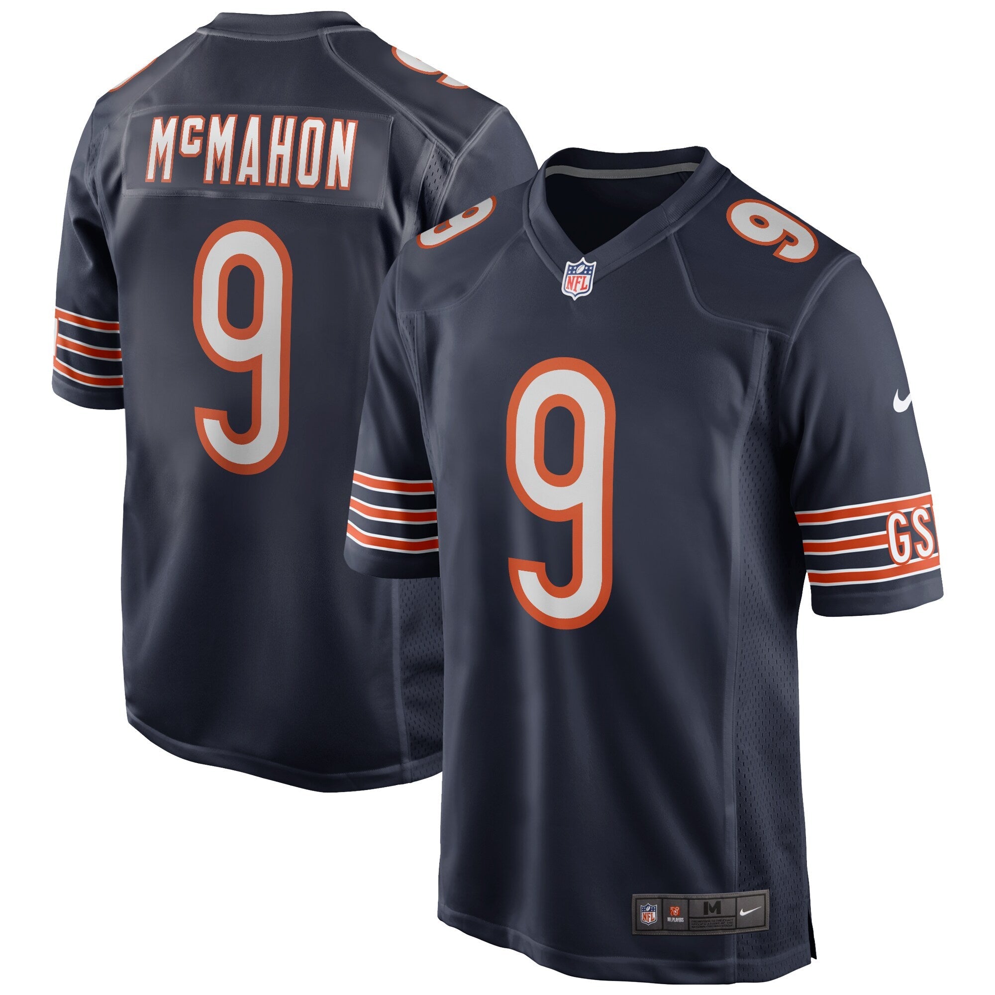 Chicago Bears Jim McMahon Navy Game Retired Player Jersey