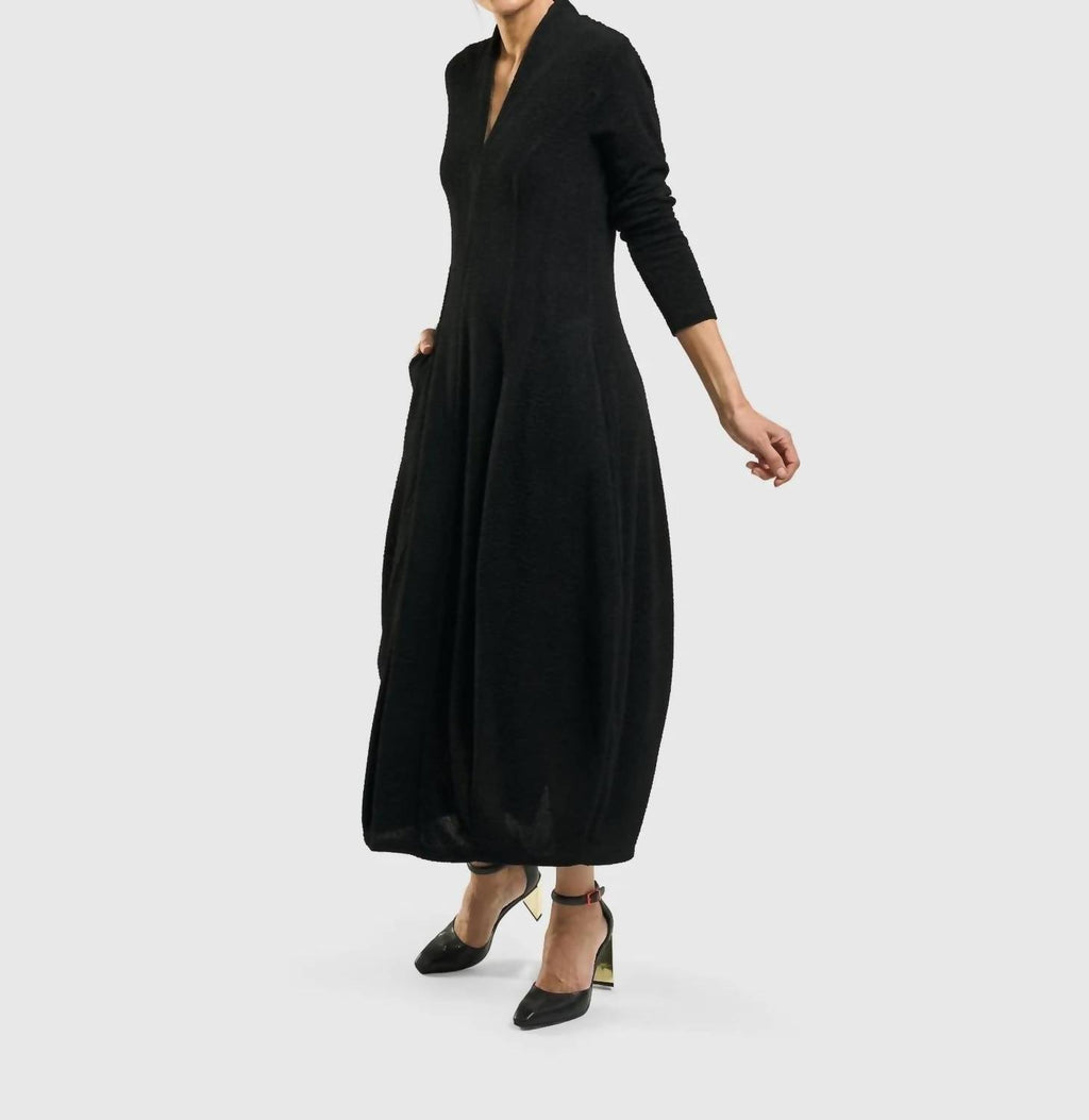 Elvira Cocoon Dress In Black