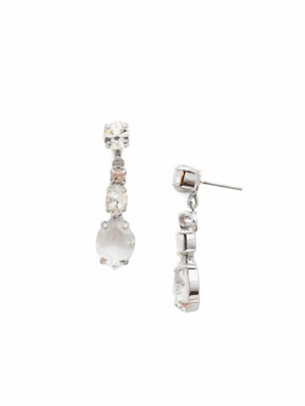 Dynamic Dangle Earring In Crystal And Palladium