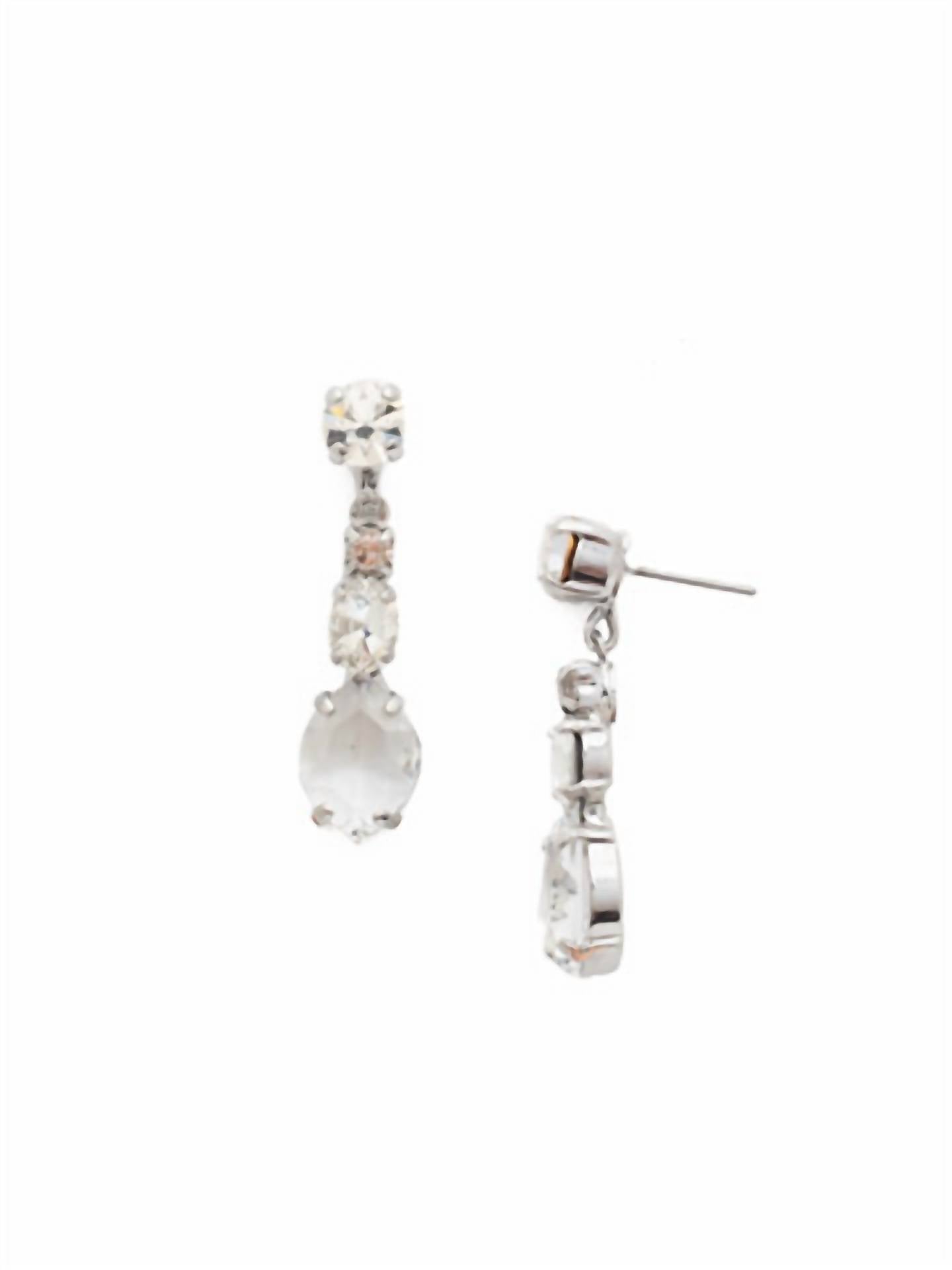Dynamic Dangle Earring In Crystal And Palladium