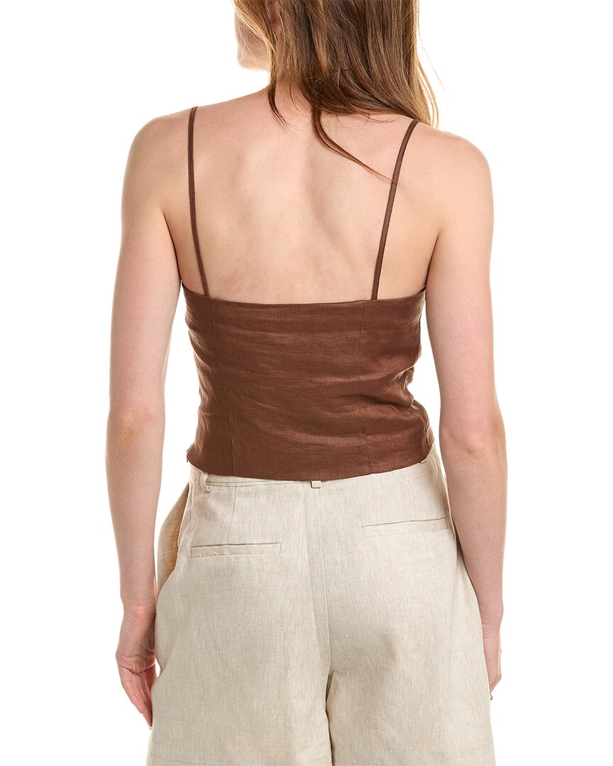 Nicholas Marjorie Seamed Linen Camisole