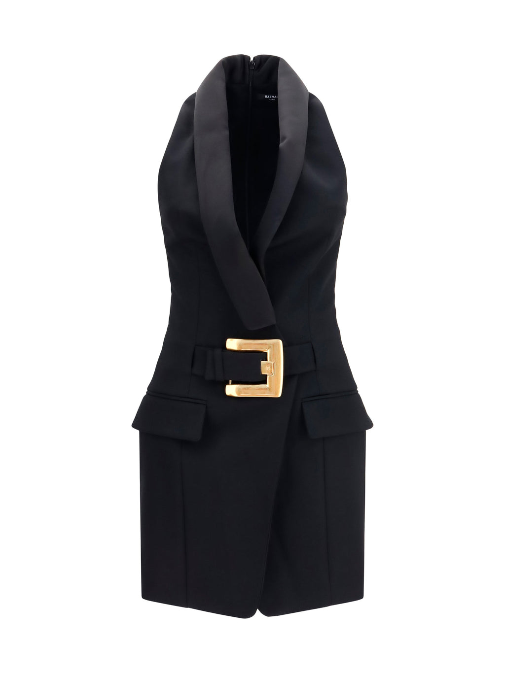 Balmain Women Grain De Poudre Belted Dress
