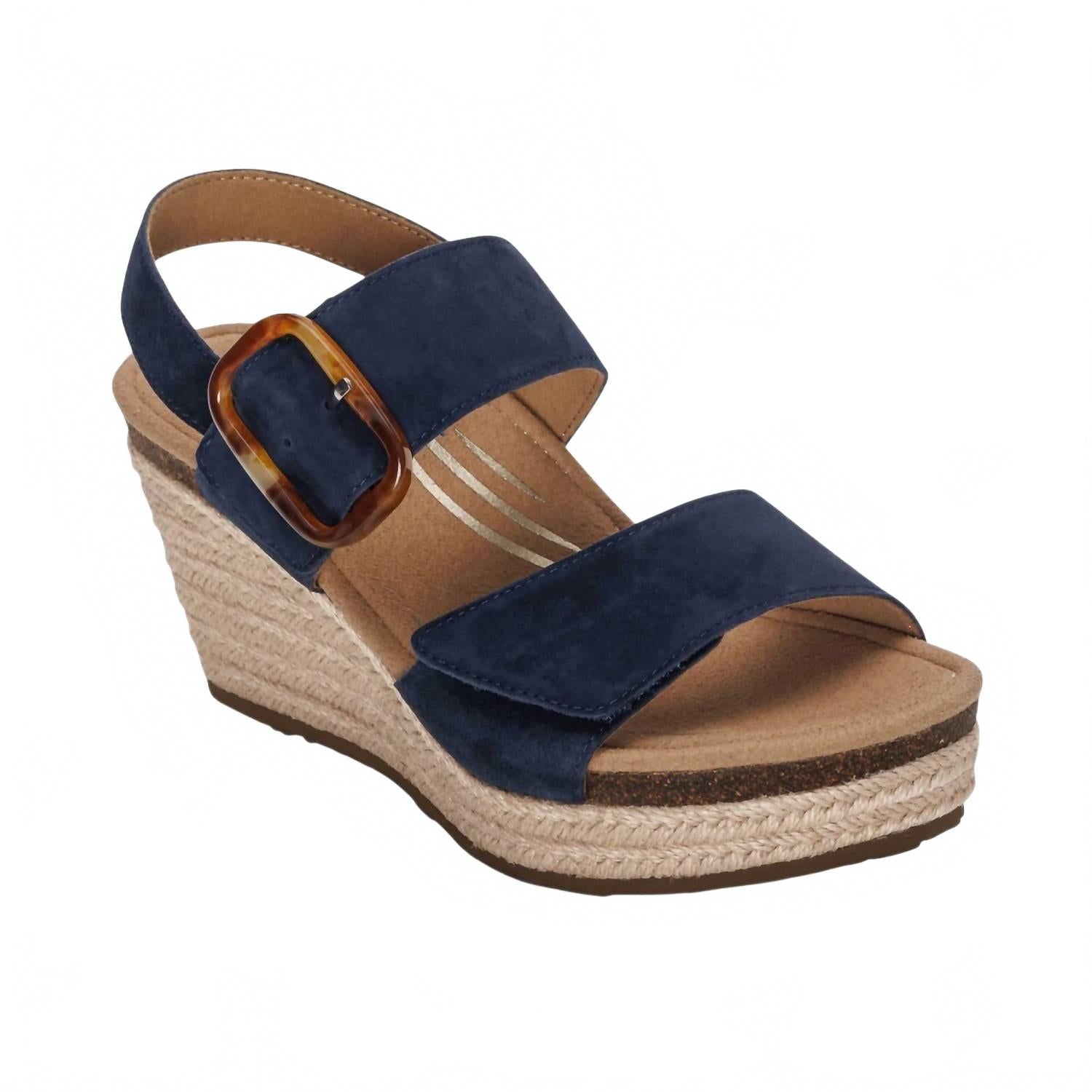 Women's Ashley Arch Support Wedge Sandals In Navy