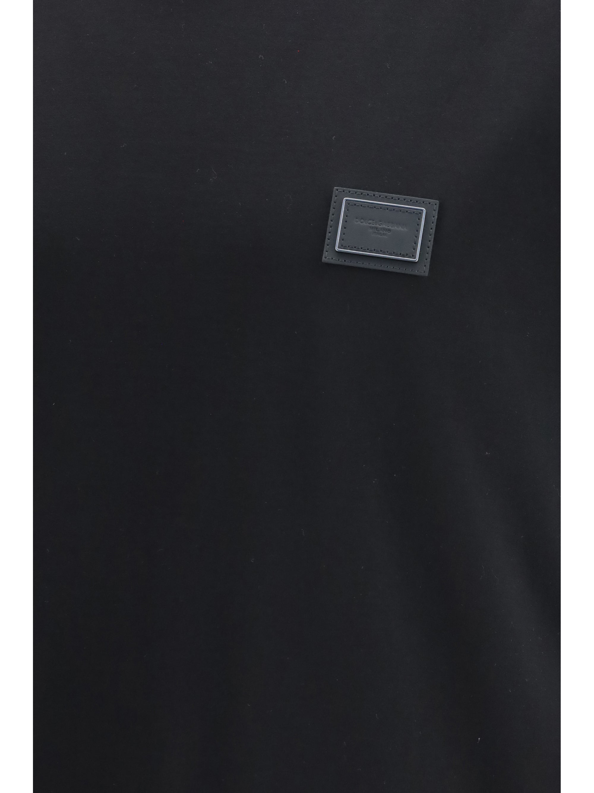 Dolce & Gabbana Men Cotton T-Shirt With Logo Plaque