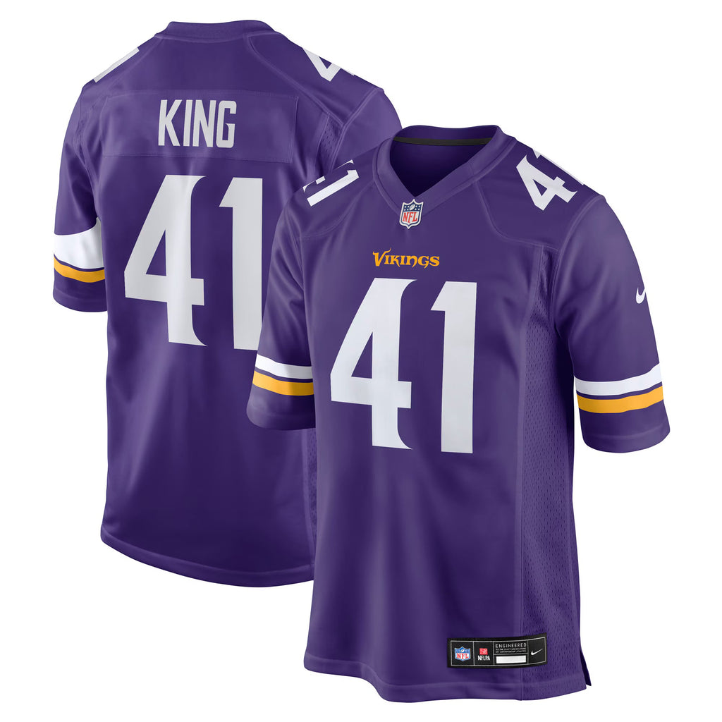Minnesota Vikings Kobe King Purple Team Game Jersey