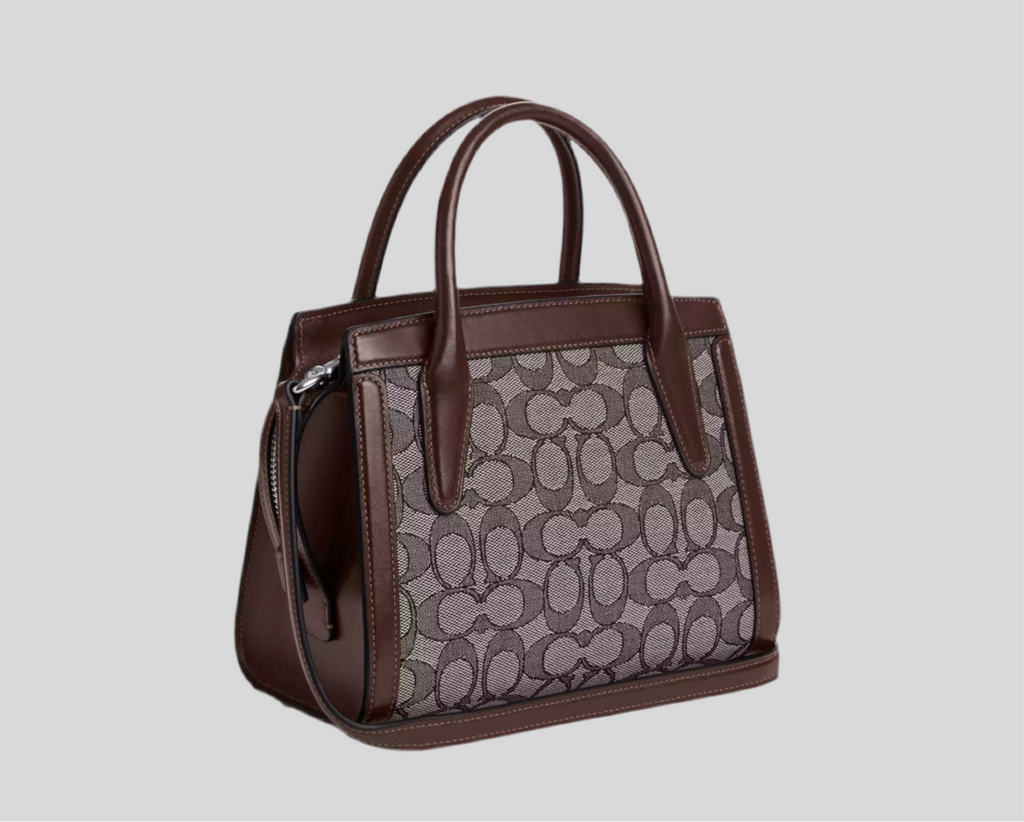 NWT Coach Andrea Carryall Bag In Signature Jacquard & Leather