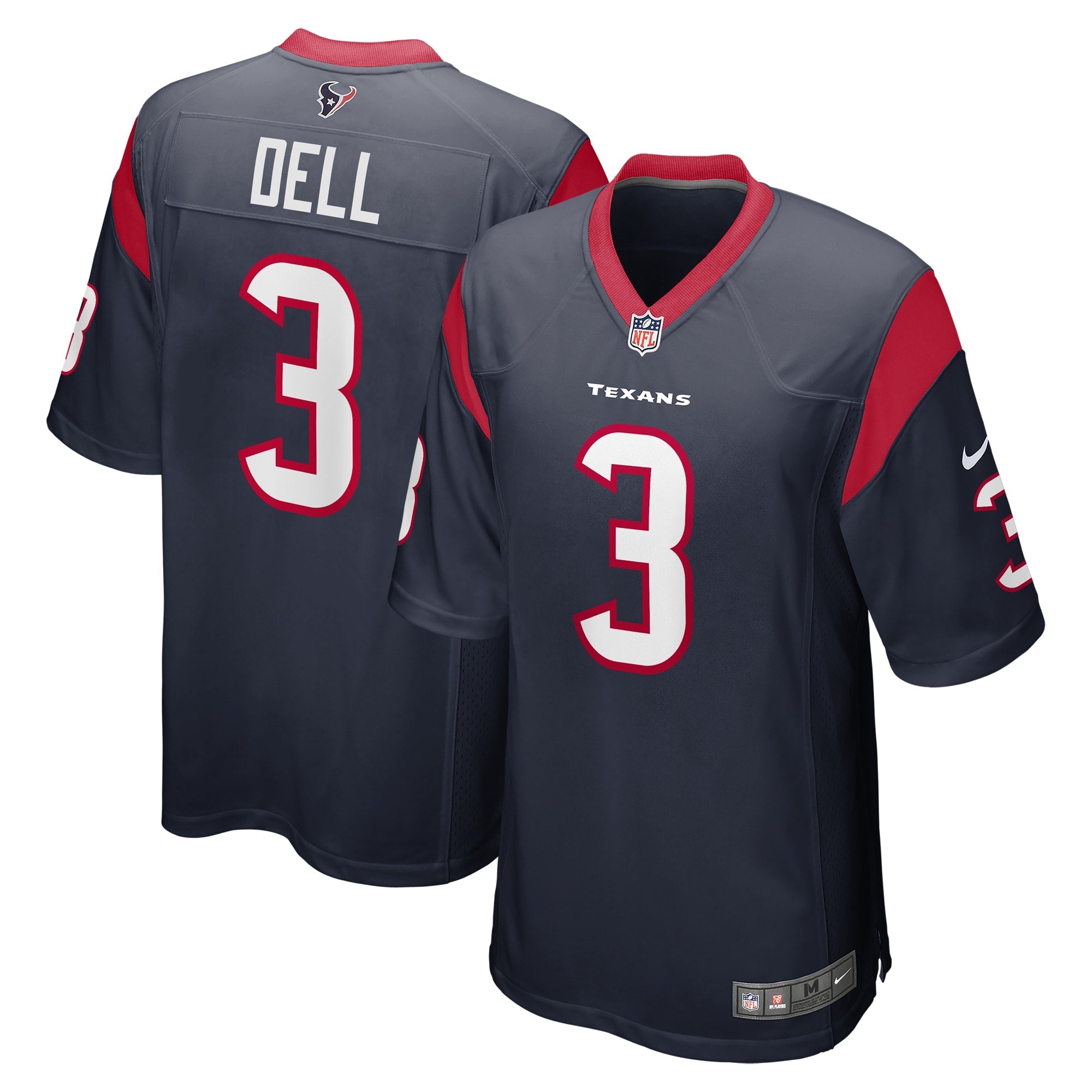 Houston Texans Tank Dell Navy Player Game Jersey