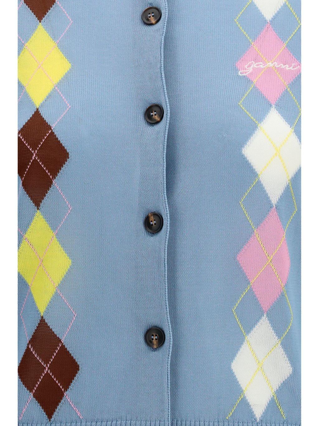 Ganni Women Diamond-Pattern Cardigan