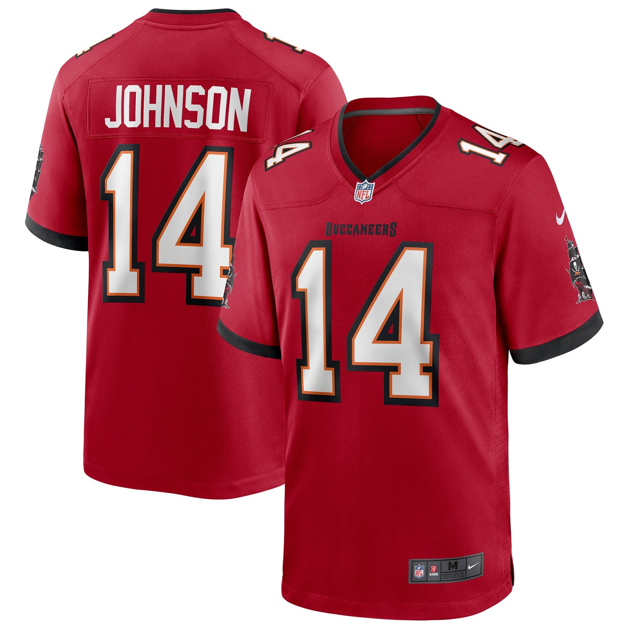 Tampa Bay Buccaneers Brad Johnson Red Game Retired Player Jersey