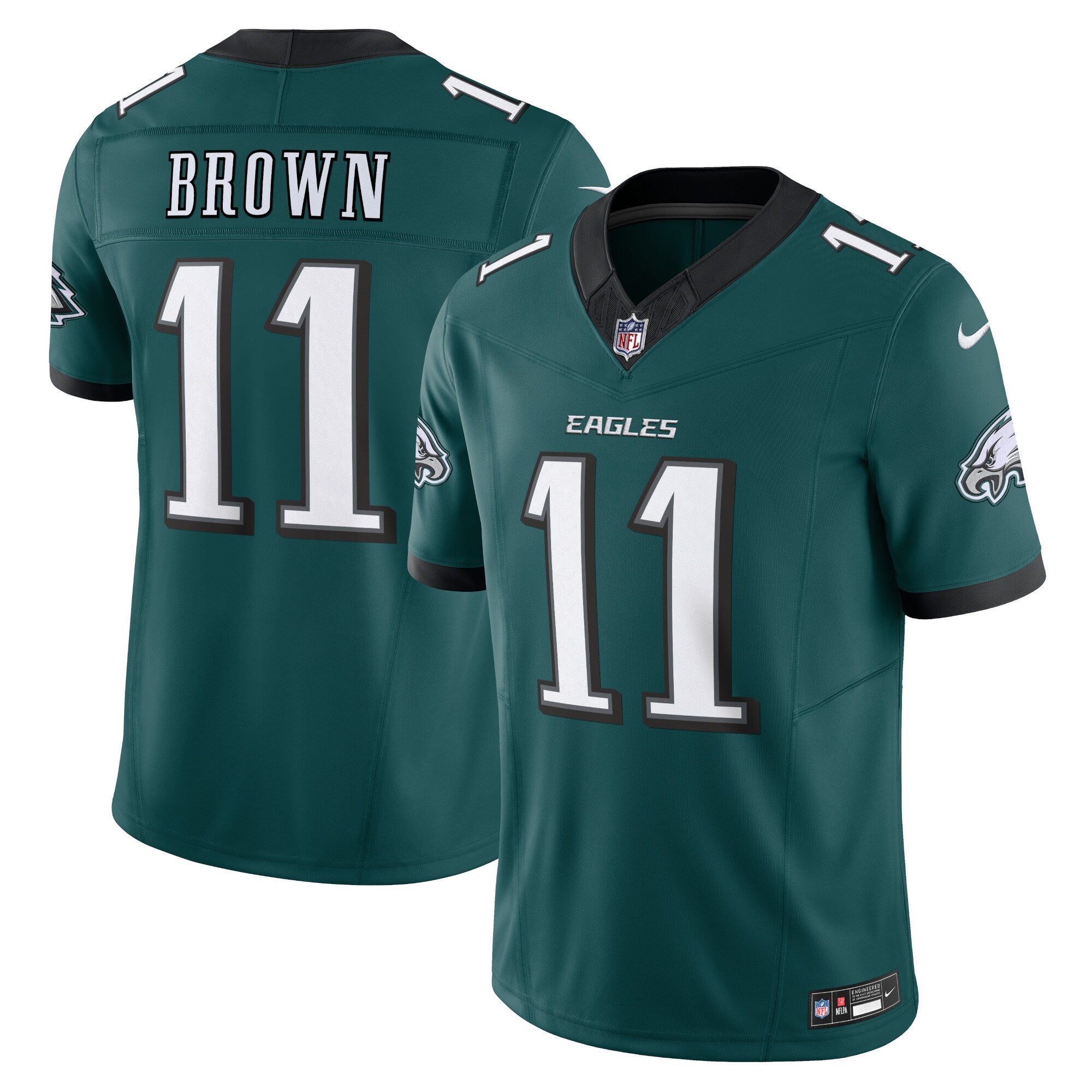 Philadelphia Eagles A.J. Brown Midnight Green Vapor F.U.S.E. Limited Jersey