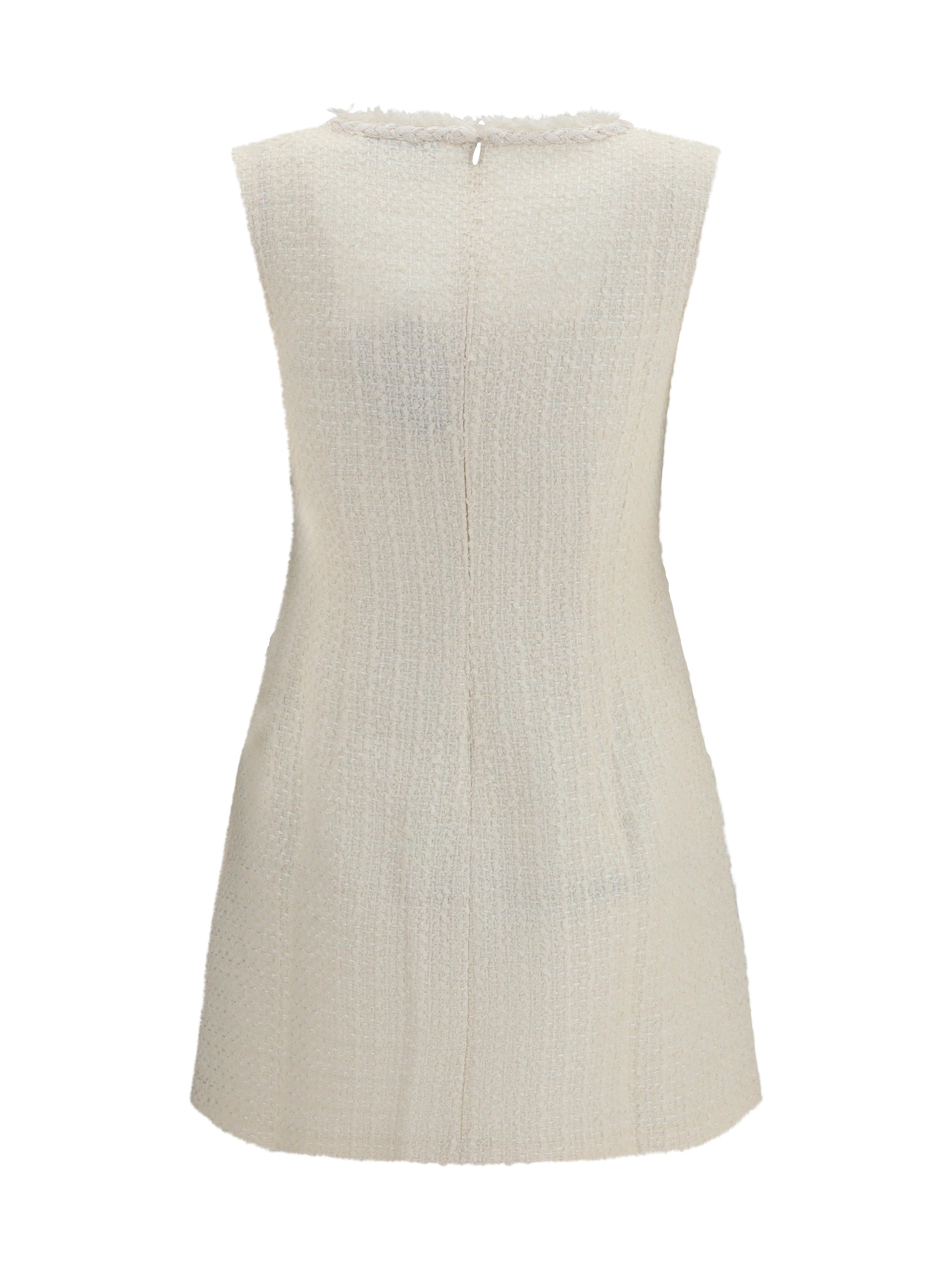 Self-Portrait Women Sleeveless Bouclé Mini Dress