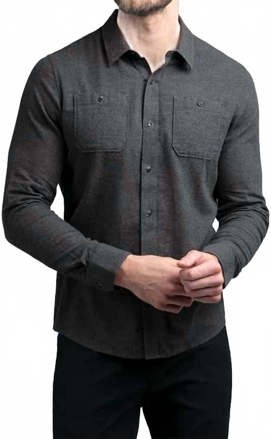 Hefe Button-Up Shirt In Dark Grey