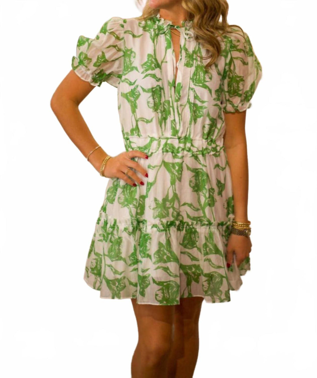 Bloom Mini Dress In Verdant